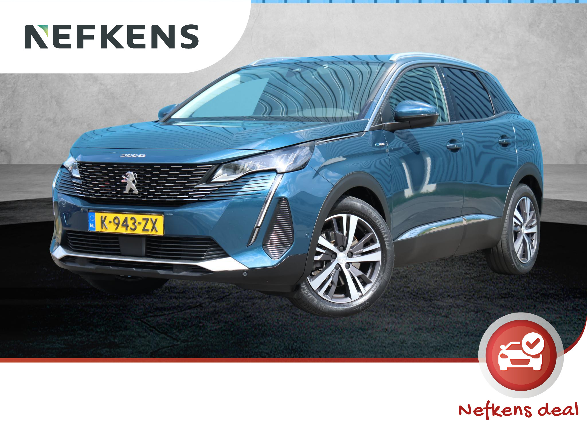 Peugeot 3008 1.6 HYbrid 225PK Blue Lease Allure | Navigatie | Dodehoekdetectie | Camera | 18''LMV | Adaptief Cruise Control | AppleCarPlay/AndroidAuto | Climate Control | AppleCarplay/AndroidAuto |