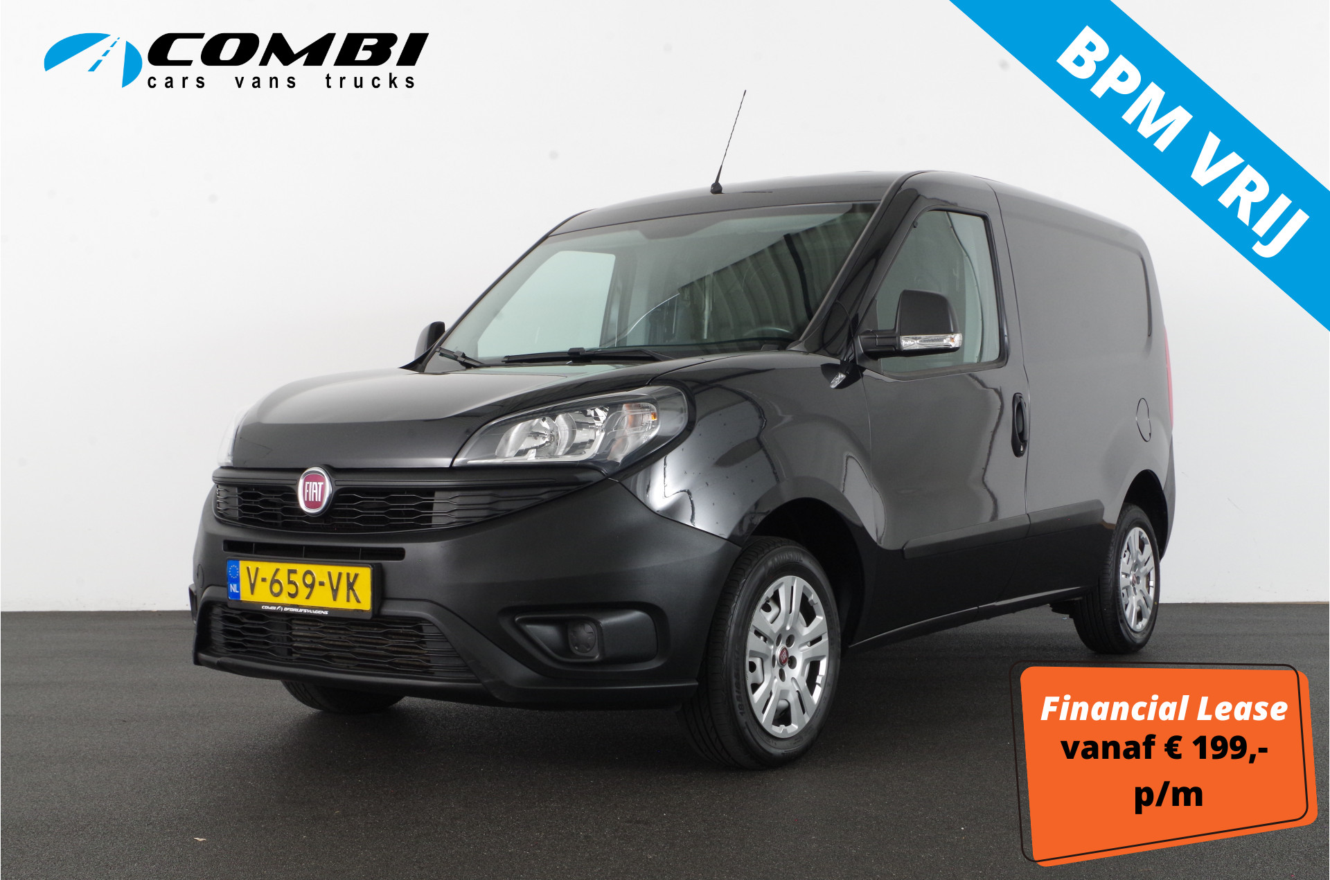 Fiat Doblò Cargo 1.3 MJ L1H1 Actual > Euro 6 / Business Pack / airco / schuifdeur