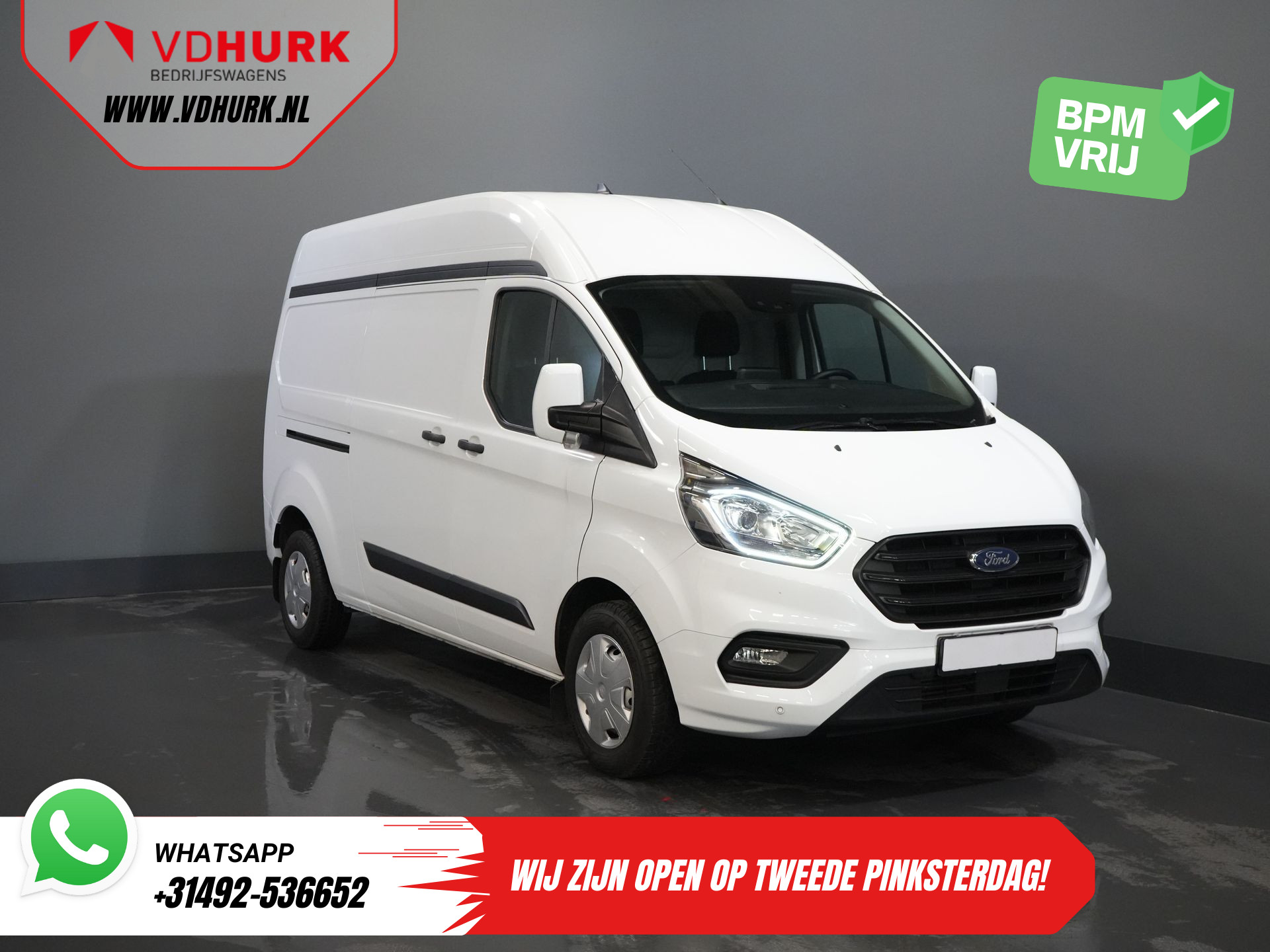 Ford Transit Custom 2.0 TDCI 130 pk L2H2 Adapt.Cruise/ 2.8t Trekverm./ CarPlay/ Navi/ Airco/ PDC
