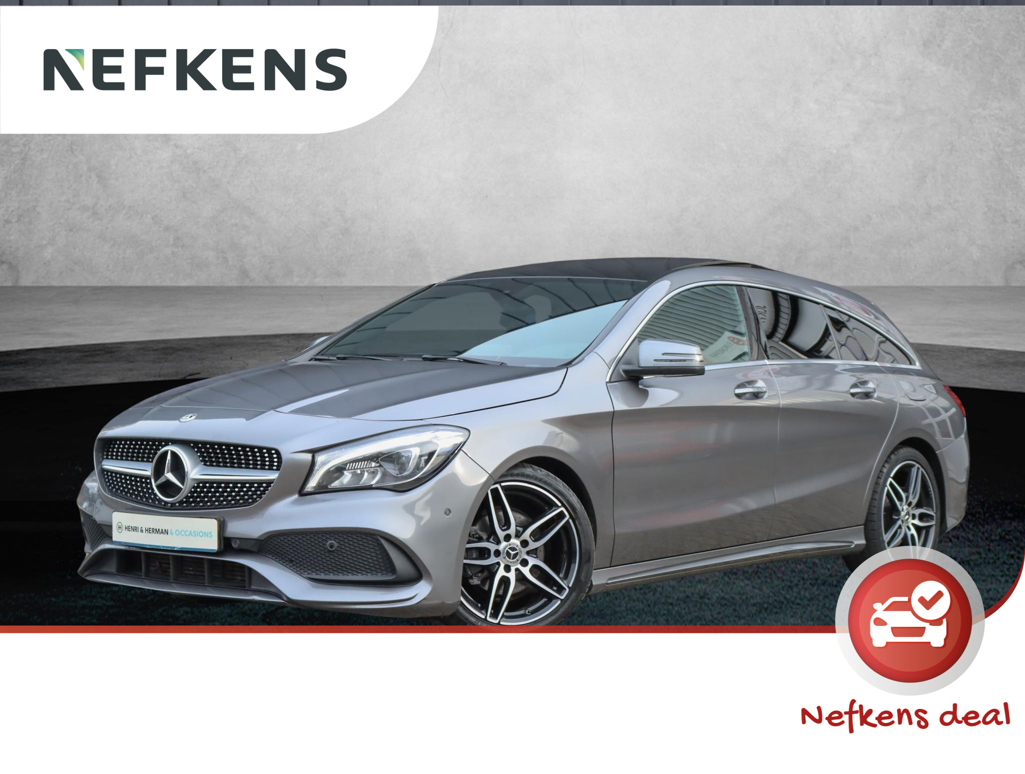 Mercedes-Benz CLA 200 Prestige (1ste eig./AMG/Glazen dak/LEER/Camera/Climate/Keyless/LED/P.Glass)