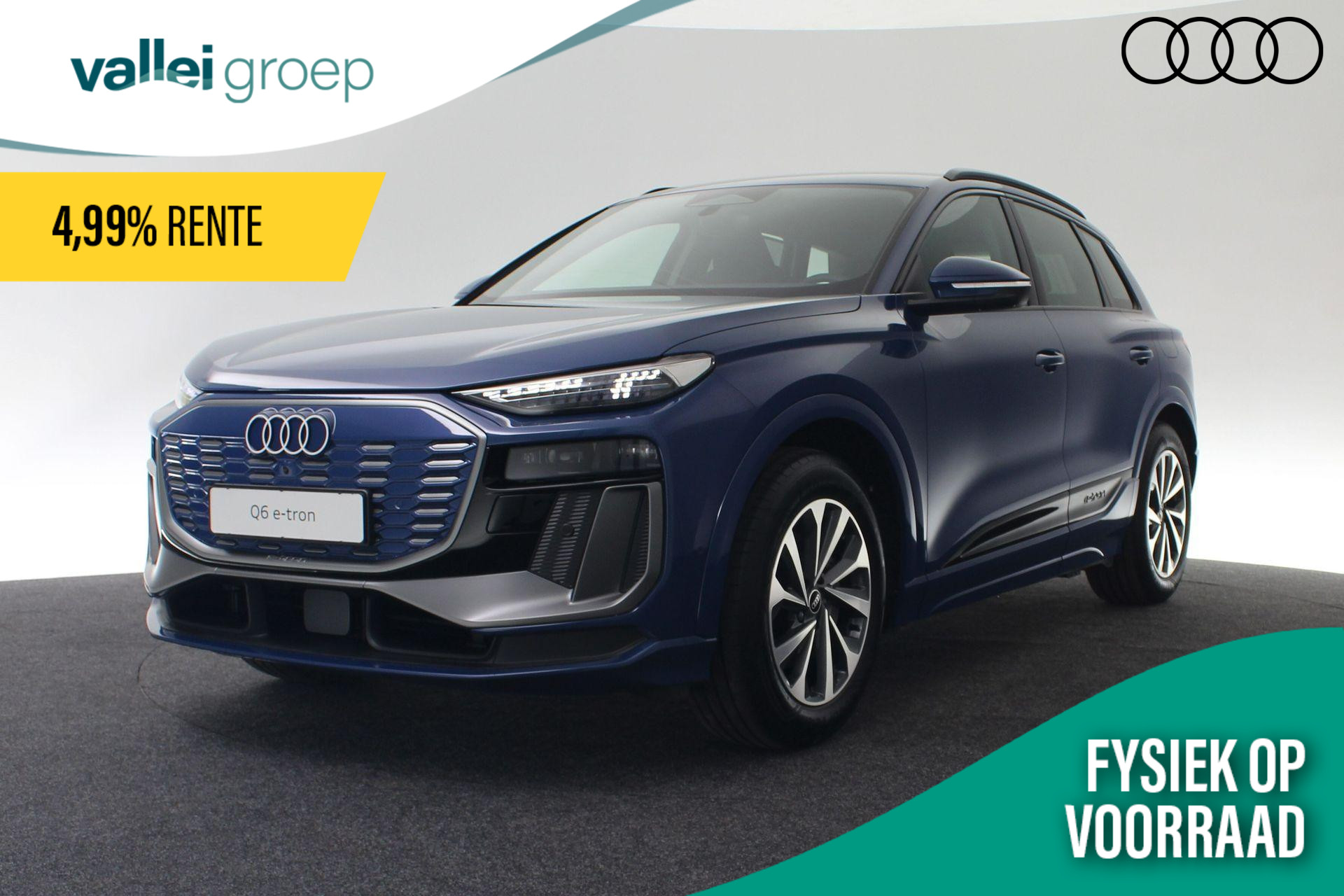 Audi Q6 e-tron Advanced edition Performance 100kWh 225kW / 306 pk | Tech plus | Sportstoel zwart leder-kunstl. | Comfortpakket plus