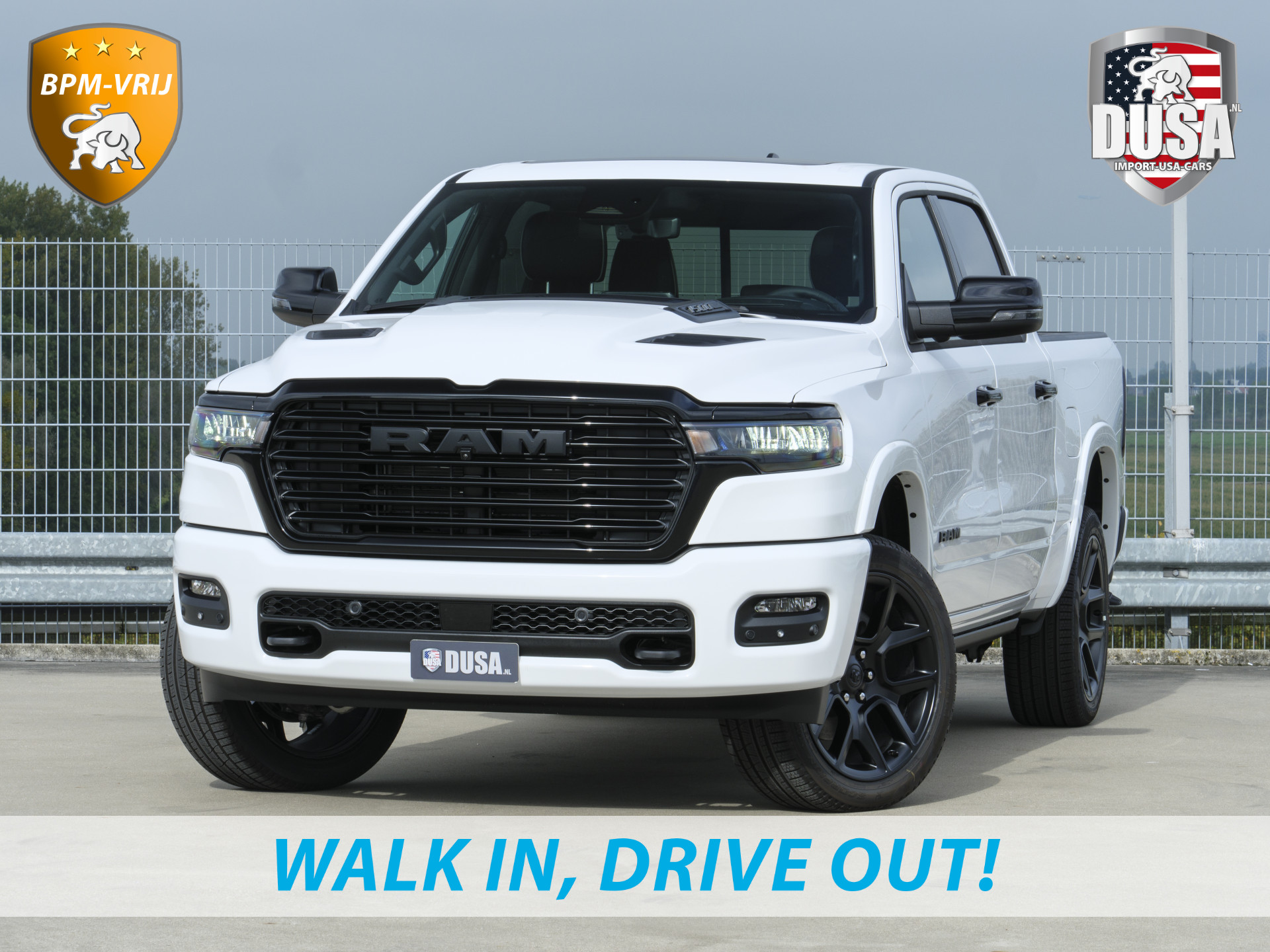 Dodge Ram 1500 | Laramie | Premium Night | 3.0L I6 Hurricane | Crew Cab | 4X4 | INCL BPM-VOORDEEL | Niveau regeling | LPG | Passenger Display | Getoonde accessoires zijn verkrijgbaar tegen meerprijs