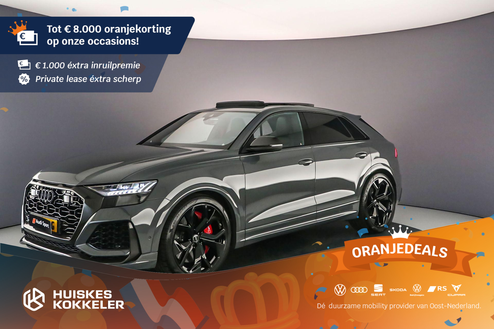 Audi RSQ8 600pk | Pano | Keramisch | B&O Adv. | Full Carbon | Exclusive Lak | Leder | Head Up | Dynamic Plus | Sportuitlaat | Ventilatie/Massage | Design Pack | Matrix |