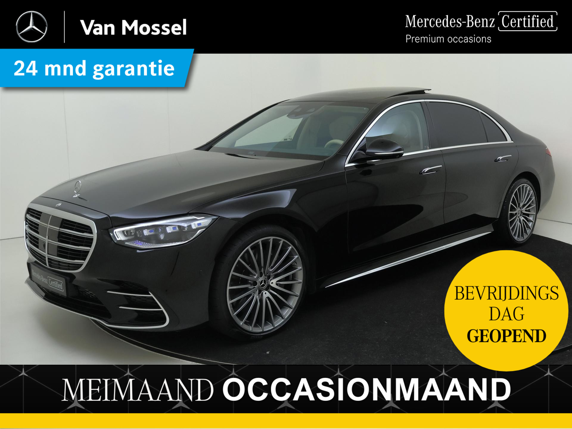 Mercedes-Benz S-Klasse 580 4MATIC Lang AMG Line / Stoelverwarming / Stoelverkoeling / Memory-Stoelen / Panaroma-schuifdak / Elektrischestoelen-Achter /