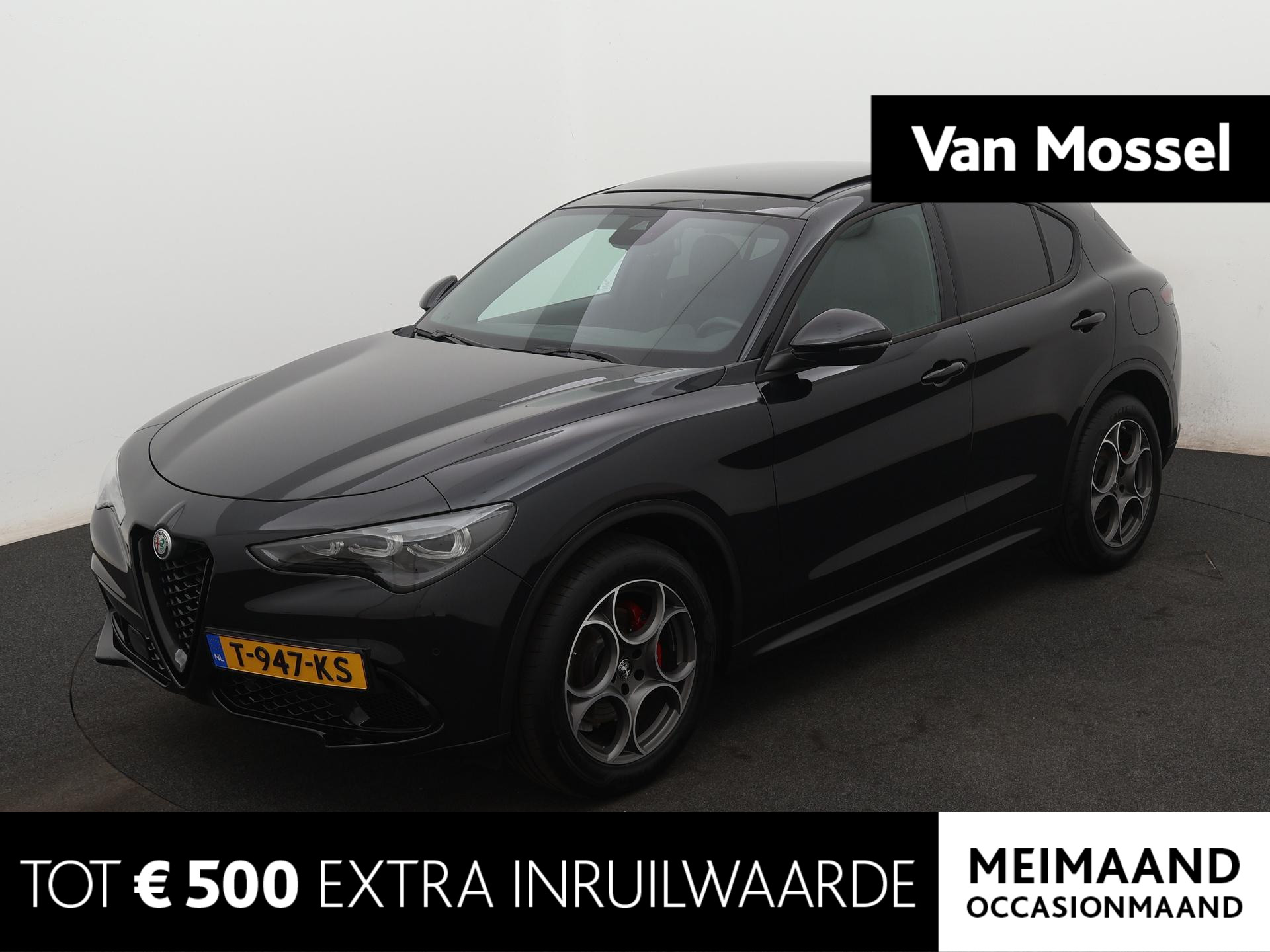 Alfa Romeo Stelvio 2.0 T GME AWD 280pk Sprint | Leer | Elektrische Stoelen | Stoel + Stuur verwarming | Parkeersensoren voor + achter | Camera |