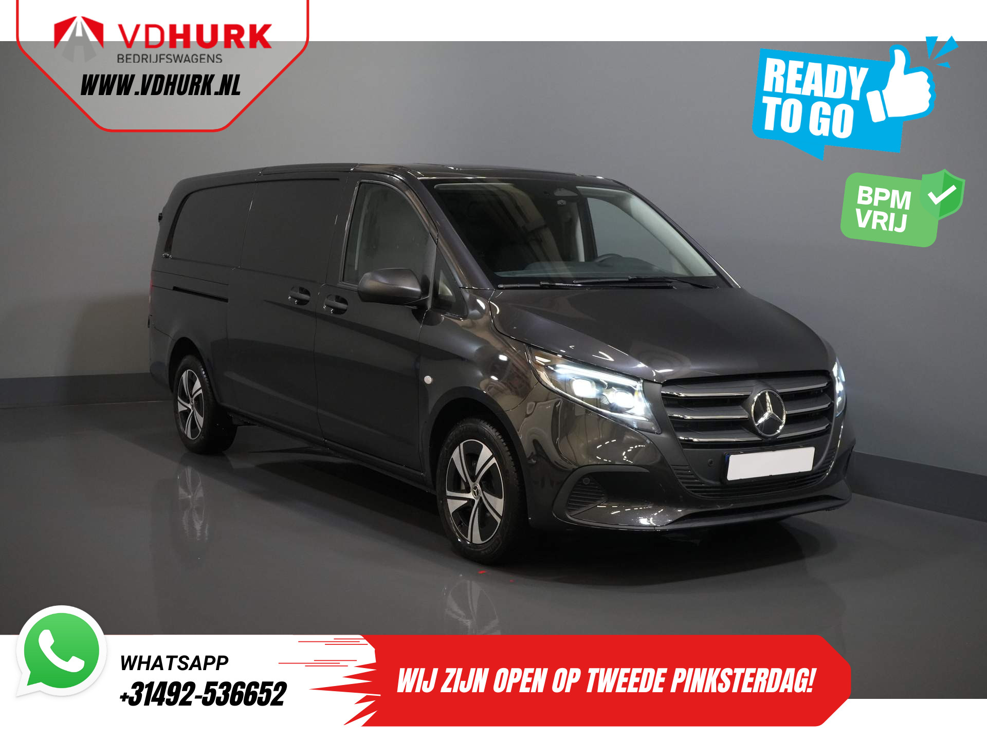 Mercedes-Benz Vito 116 CDI Aut. L3 Select BPM VRIJ/ LED/ LMV/ 2.5t Trekverm./ MBUX/ Carplay/ Camera/ PDC