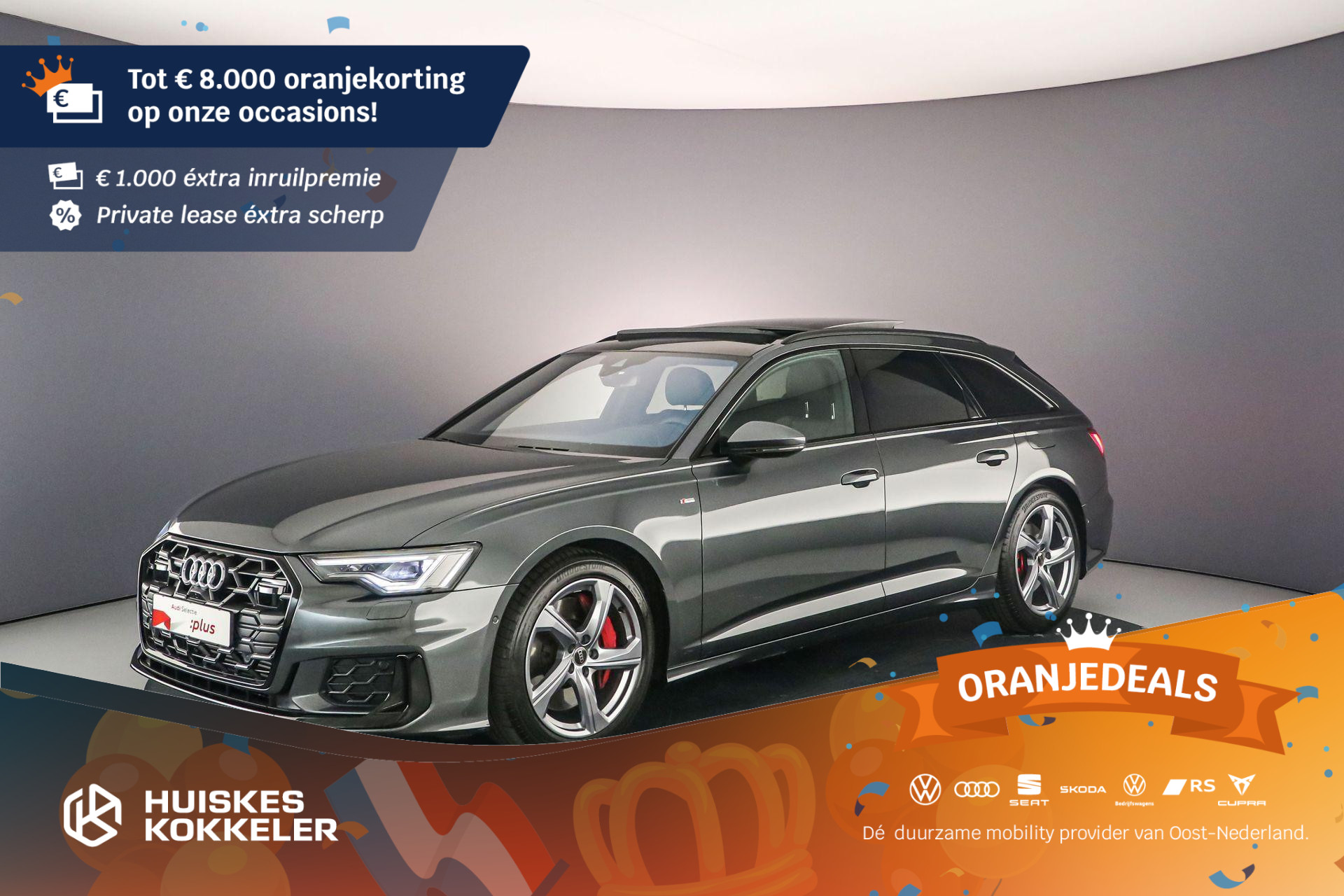 Audi A6 Avant 55 TFSI e quattro Pro Line S Comp. | Pano | B&O | Trekhaak | Adapt. Cruise | Stuurverwarming | S-line | Optiek Zwart | Tour Pack | Keyless |