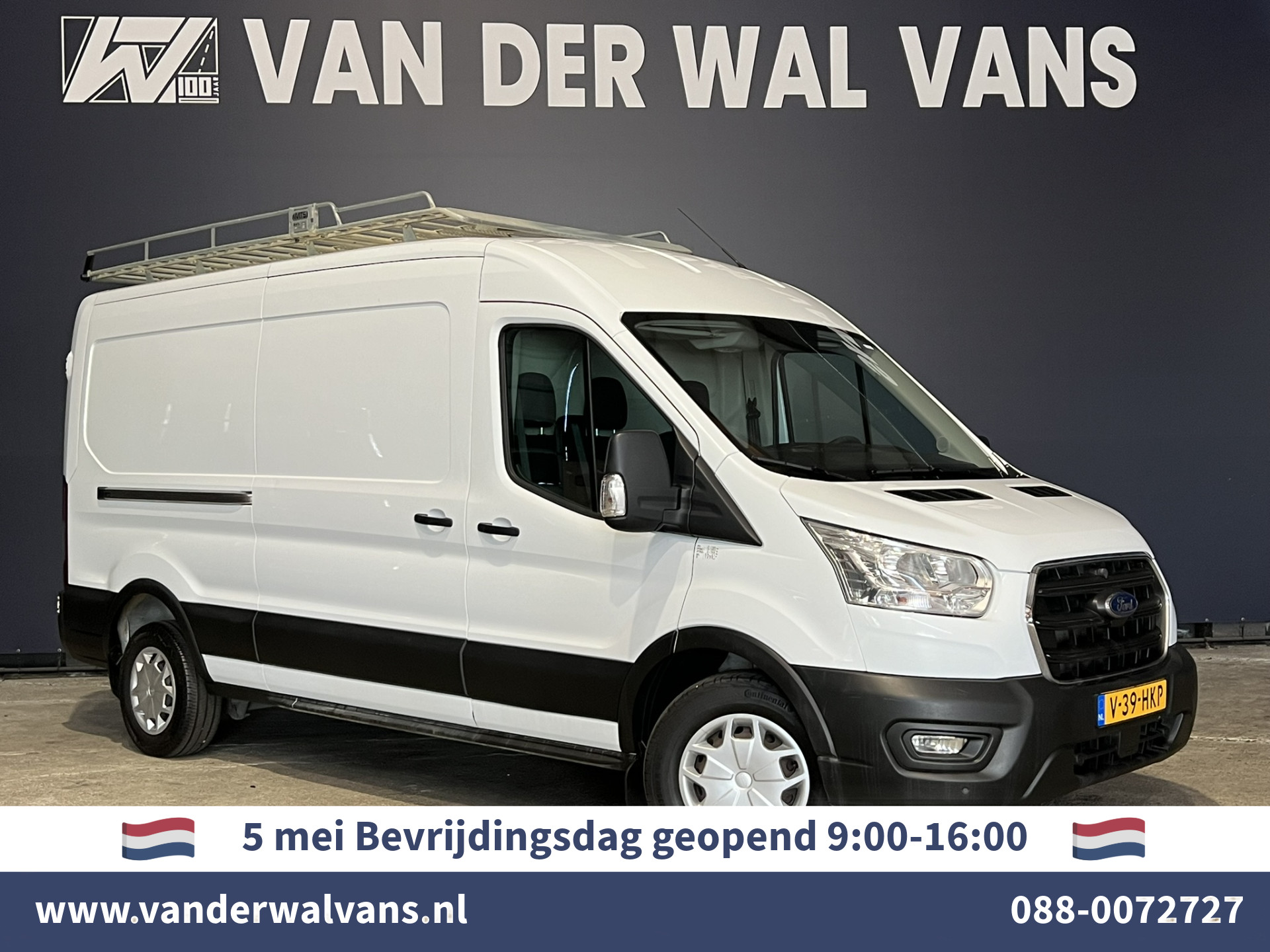 Ford Transit 2.0 TDCI 131pk L3H2 Euro6 Airco | 2800kg Trekhaak | Imperiaal | LED | Trap | Cruisecontrol Parkeersensoren, Bijrijdersbank