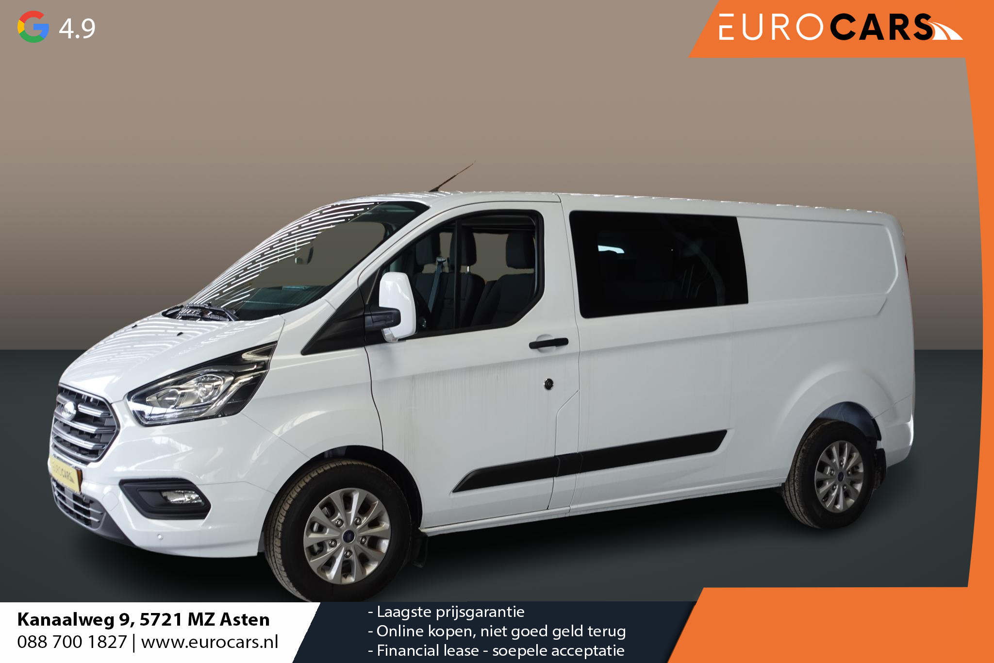 Ford Transit Custom 300 2.0 TDCI L2H1 Trend Dubbele Cabine Automaat Airco Bluetooth Cruise Control Navi Trekhaak