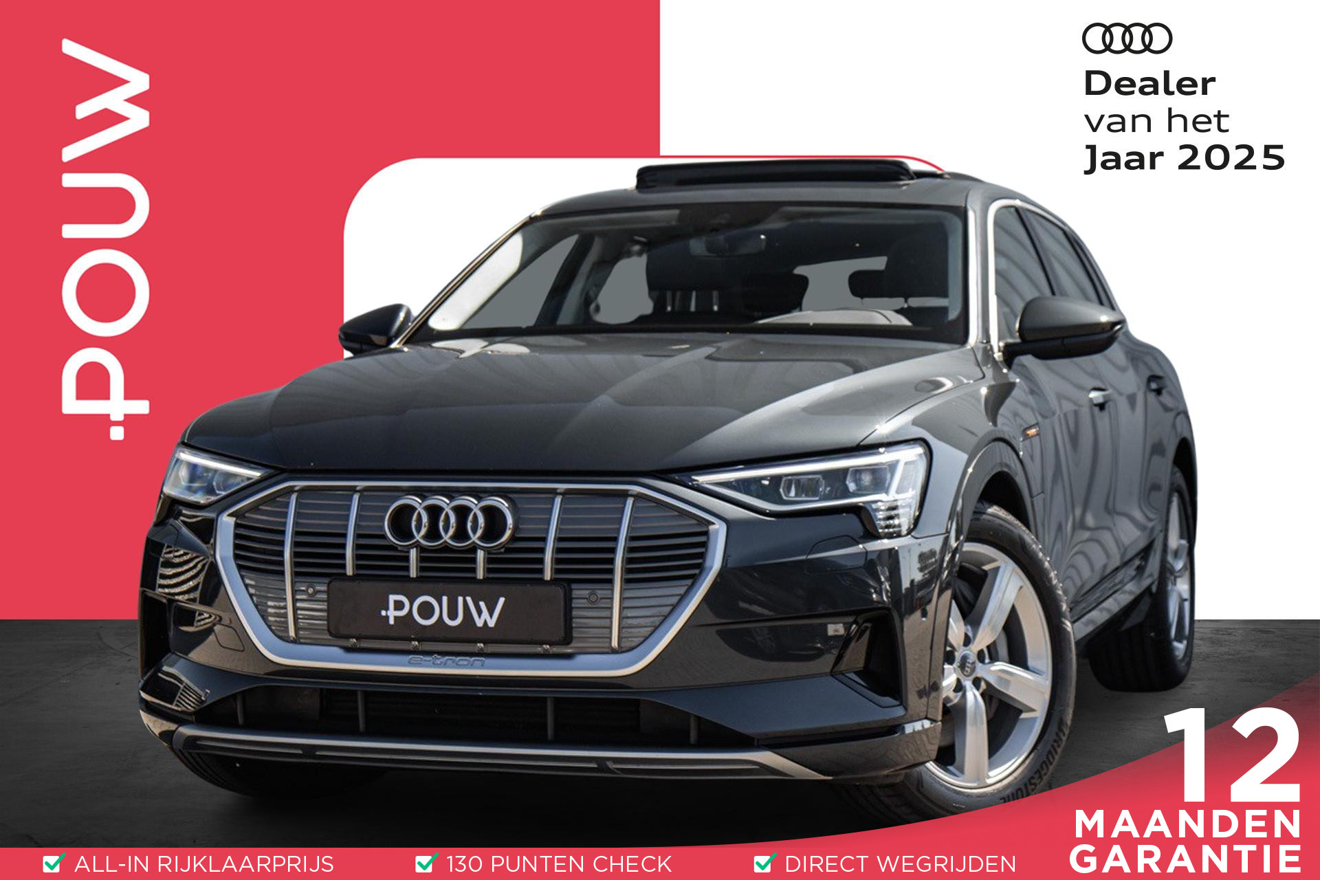 Audi e-tron 55 408pk quattro advanced 95 kWh | Panoramadak | Apple Carplay | Leder