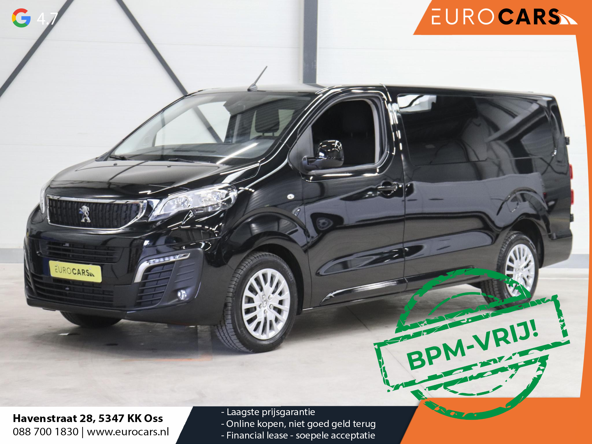 Peugeot Expert 2.0 BlueHDI Long Premium Dubbele Cabine Automaat Pack Look Navigatie Airco Bluetooth Parkeer sensoren Cruise Control Trekhaak *