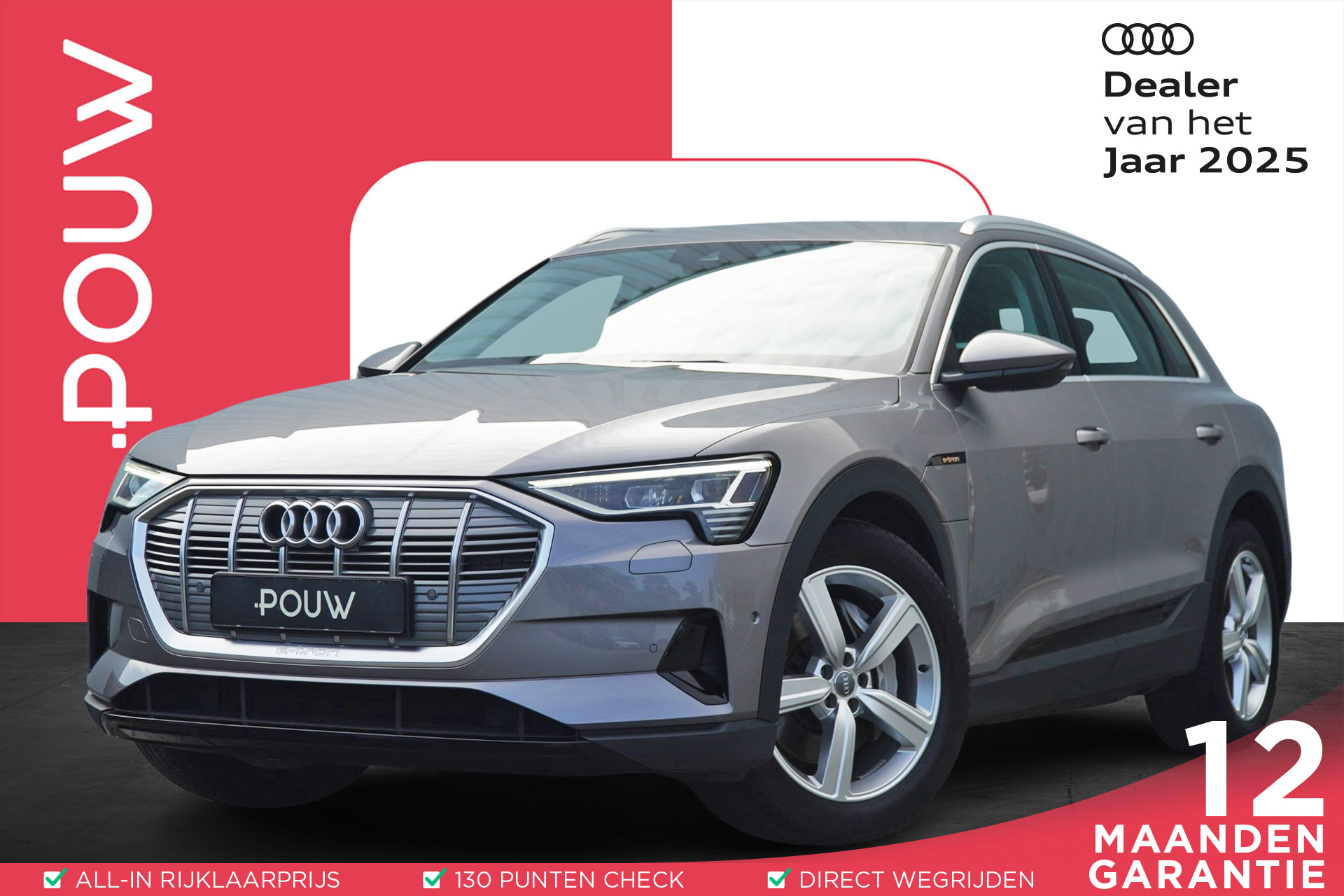 Audi e-tron 50 313pk quattro Business edition 71 kWh | Trekhaak | Luchtvering | Camera | Navigatie | SoH 88% |