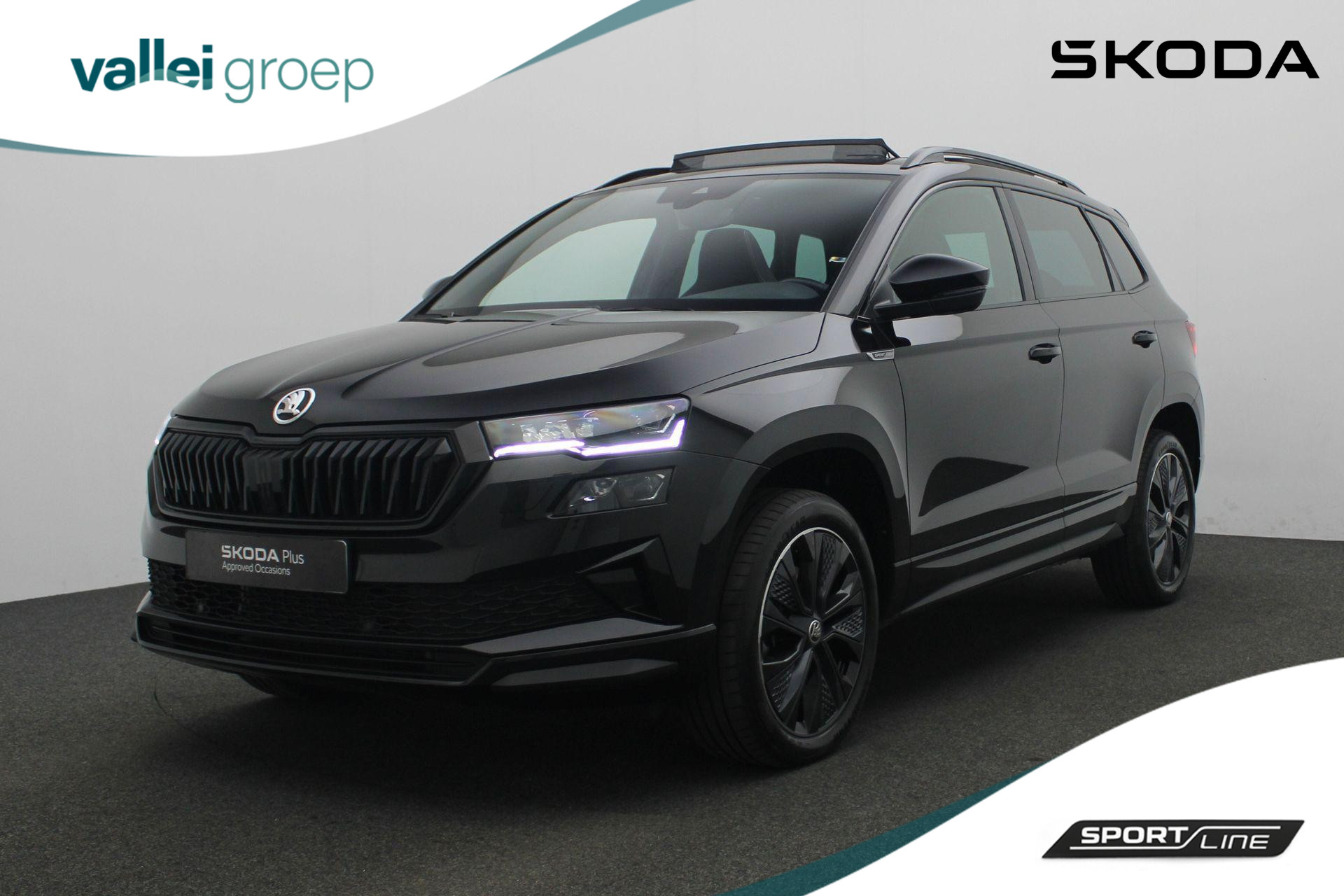 Škoda Karoq 1.5 TSI 150 pk DSG ACT Sportline Business | Panoramadak | Matrix LED | Stuur-/stoelverwarming | Achteruitrijcamera | Stoelverwarming
