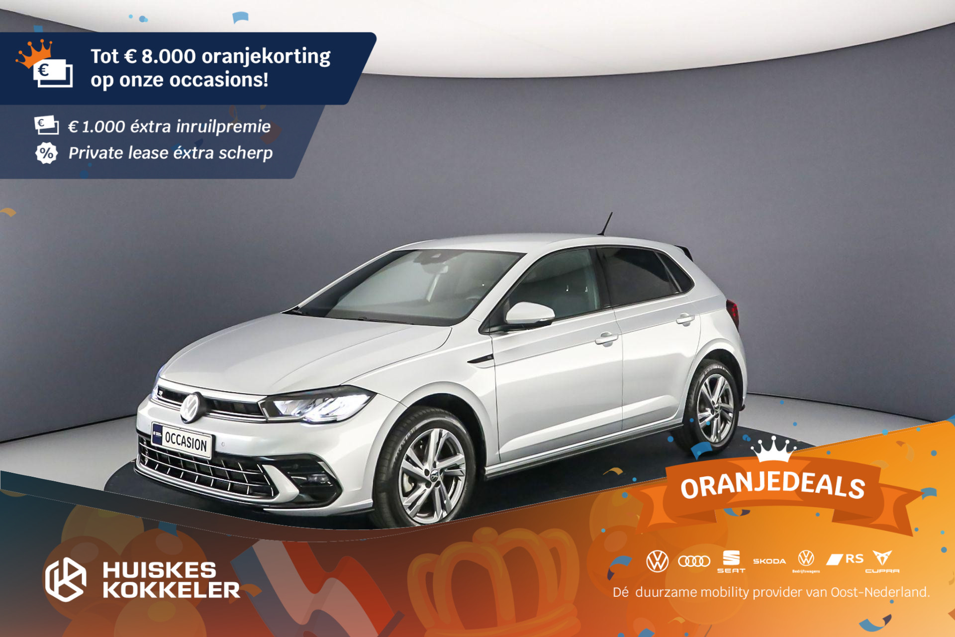 Volkswagen Polo R-Line 1.0 TSI 115pk DSG Automaat Adaptive cruise control, Achteruitrijcamera, LED verlichting, App connect, Airco, DAB, Radio, Parkeersensoren