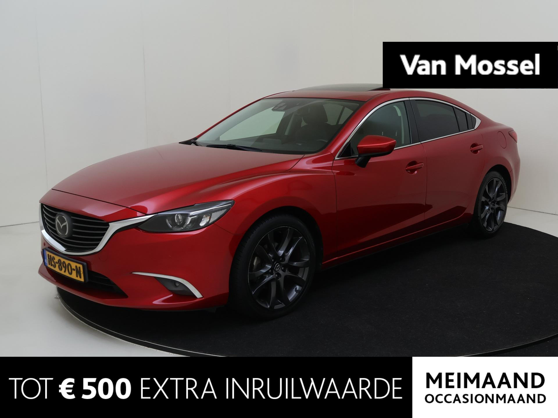 Mazda 6 2.5 SkyActiv-G 192 GT-M | Automaat | Schuifdak | Leder | Achteruitrijcamera | Navigatie | Lichtmetalen velgen 19"