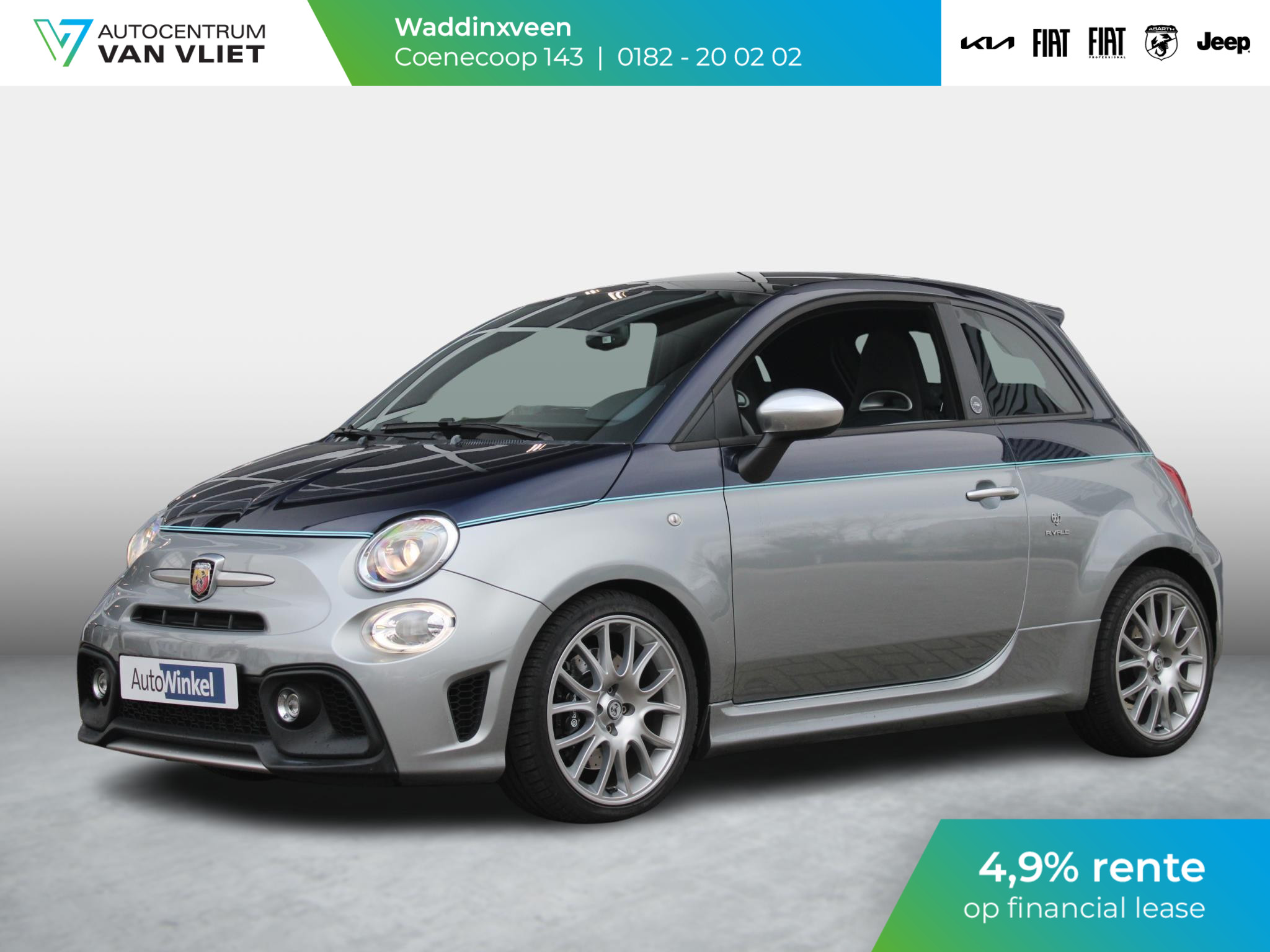 Abarth 695 1.4 T-Jet 180pk Aut. Rivale Anniversary | Clima | Schuif-/Kanteldak | Navi | Apple Carplay | 17" | Akrapovic | nr. 170/175 | Uniek !