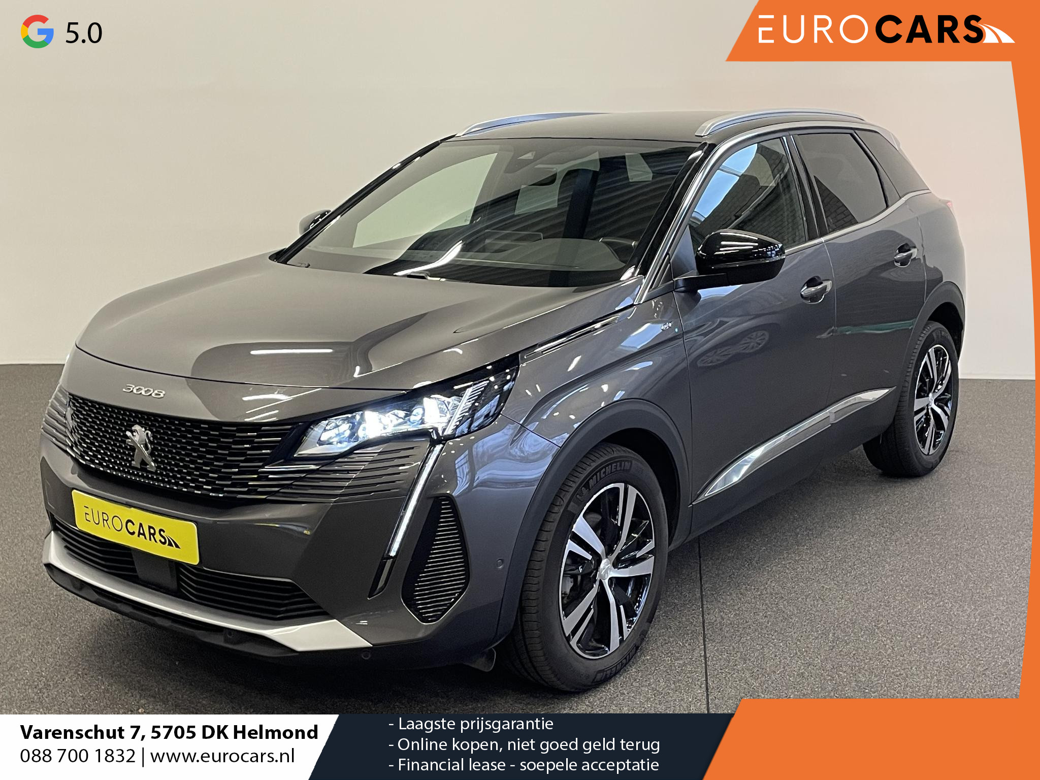Peugeot 3008 1.2 130 pk EAT-8 Aut. GT Line Airco|ECC Navi Carplay PDC VA + Camera Full LED 18" LM Velgen