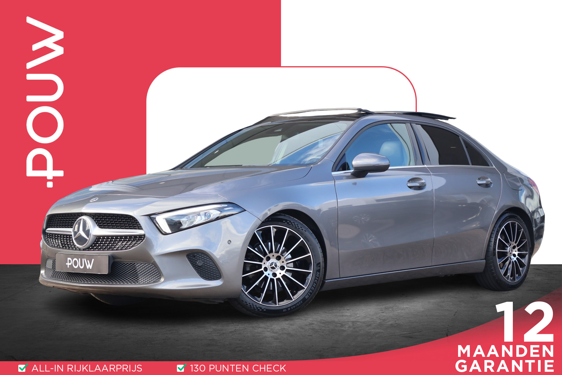 Mercedes-Benz A-Klasse 180 136pk AUT Business Solution | Panoramadak | Navigatie | Achteruitrijcamera | Verwarmde Voorstoelen