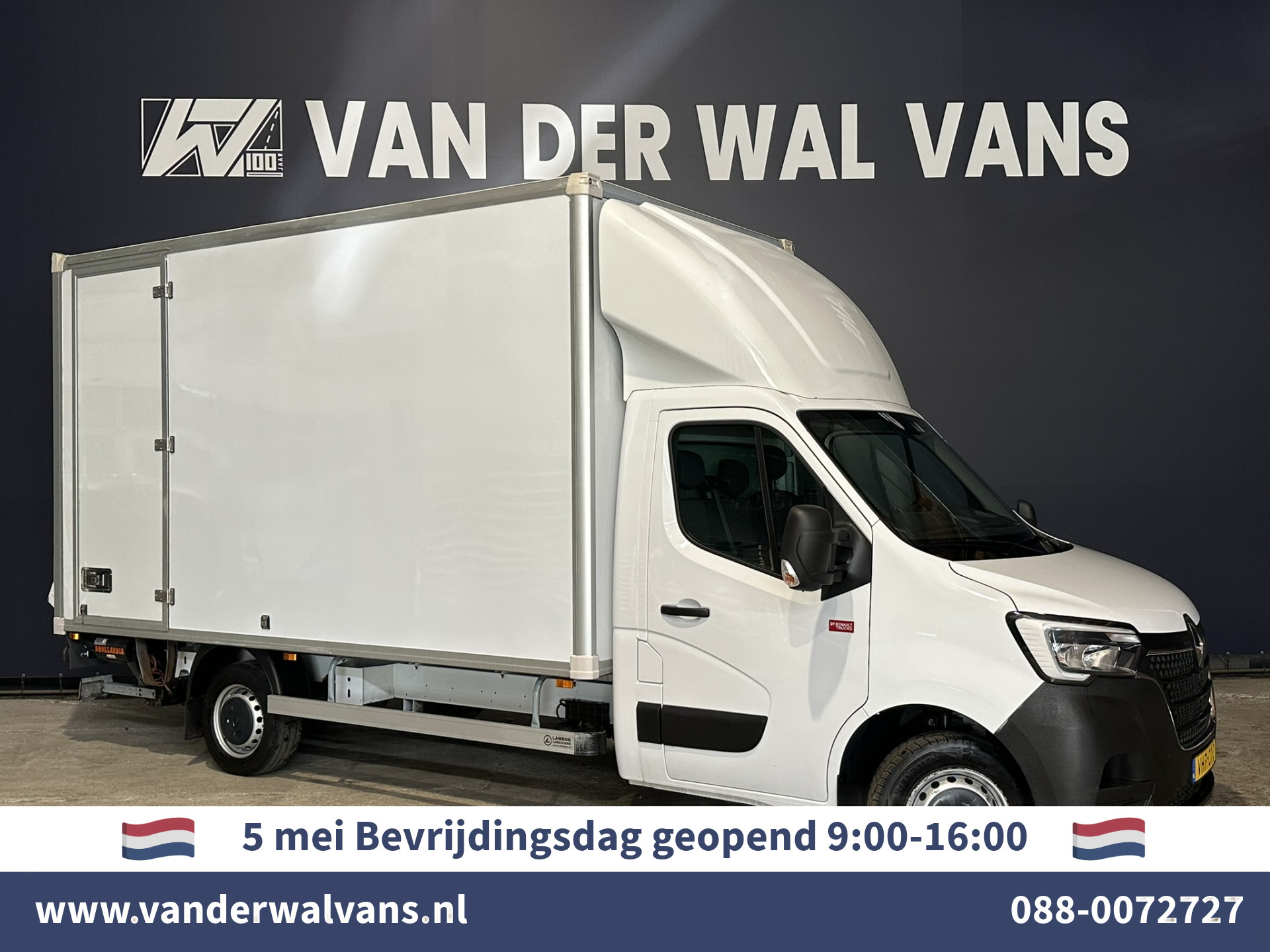 Renault Master 2.3 dCi 146pk 2500kg Trekhaak Bakwagen 232cm Hoog Laadklep Zijdeur Euro6 Airco | LAT OM LAT Cruisecontrol, Bijrijdersbank, LED, 860kg laadvermogen