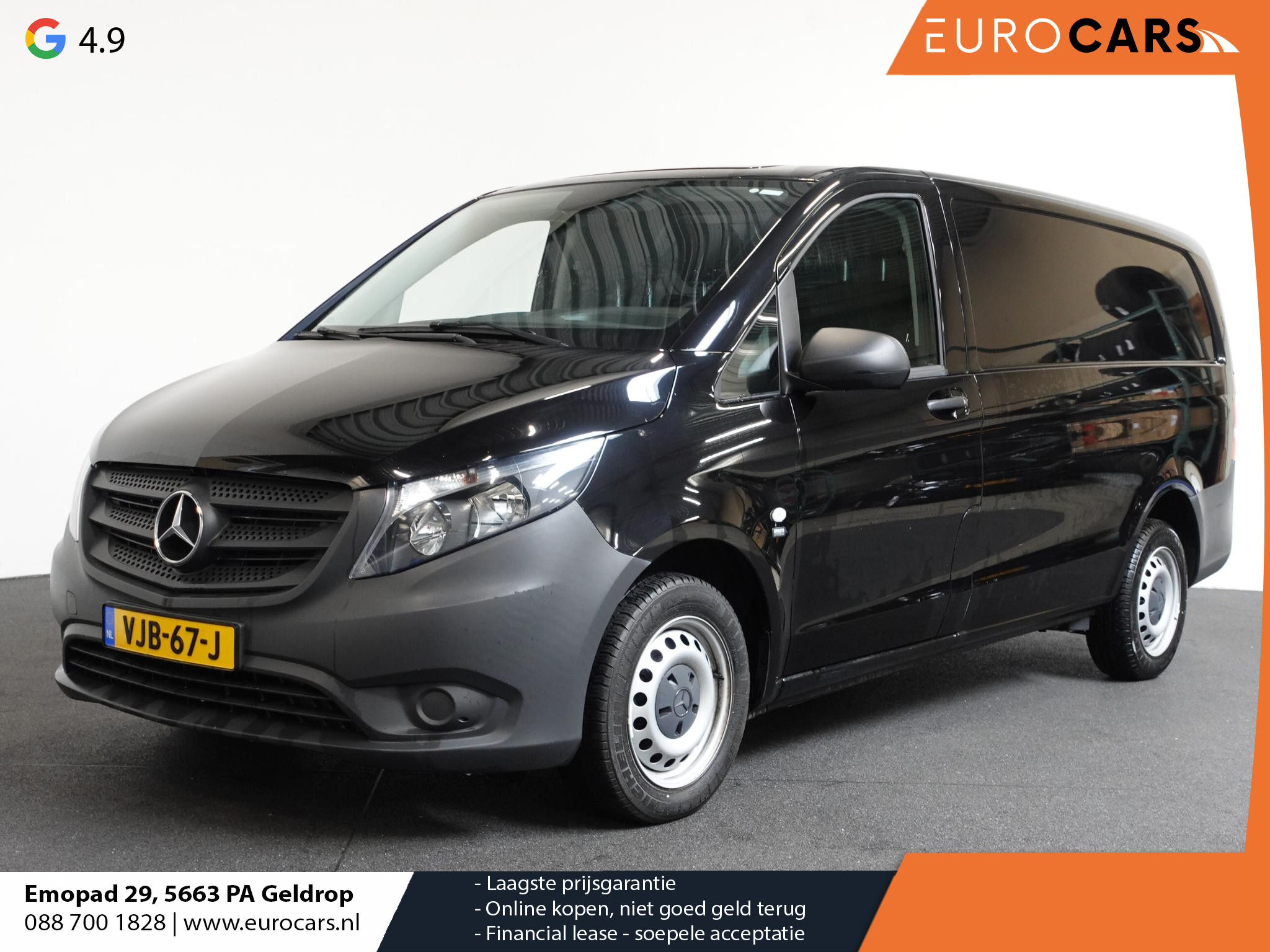 Mercedes-Benz Vito Lang Navigatie Airco Trekhaak 3-zits Bluetooth Euro6 *
