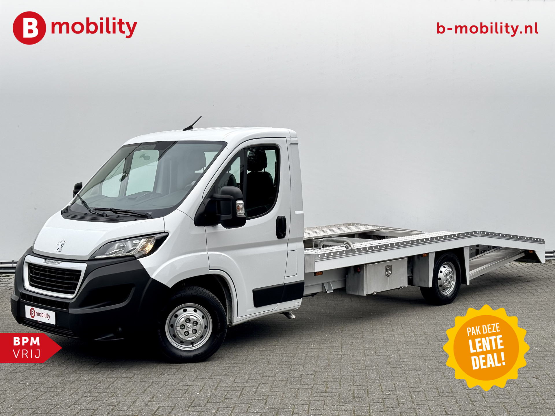Peugeot Boxer Tijhof 335 2.2 BlueHDi 165PK 1.599kg Laadverm. Luchtvering Autotransporter | Lier | Cruise Control | DAB Audio | Navigatie | Trekhaak 3.500kg