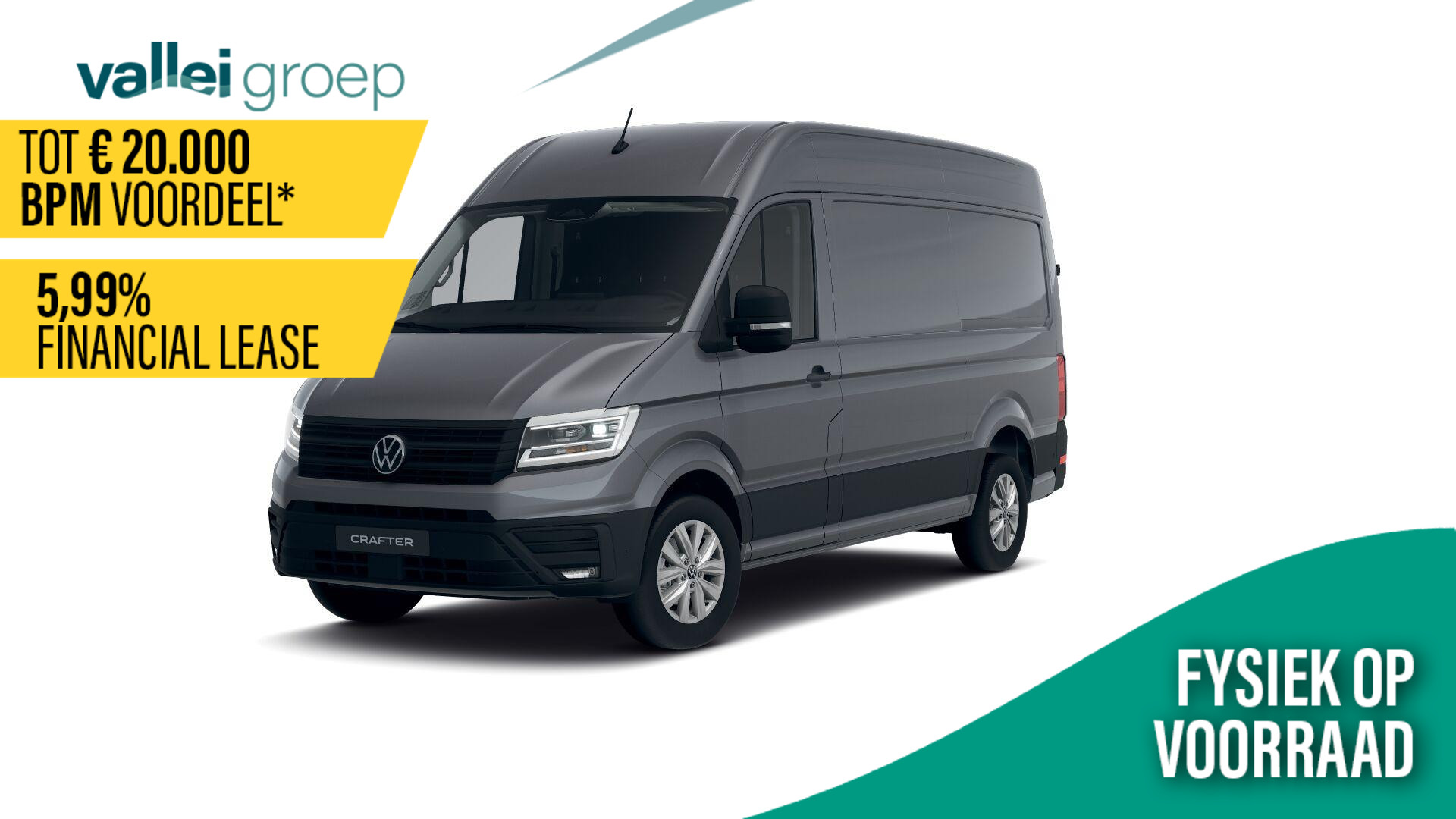 Volkswagen Crafter Bedrijfswagens Exclusive L3 2.0 TDI EU6 103 kW (140 pk) GVW 3.5T WB 3640 MM 8 versn. Aut