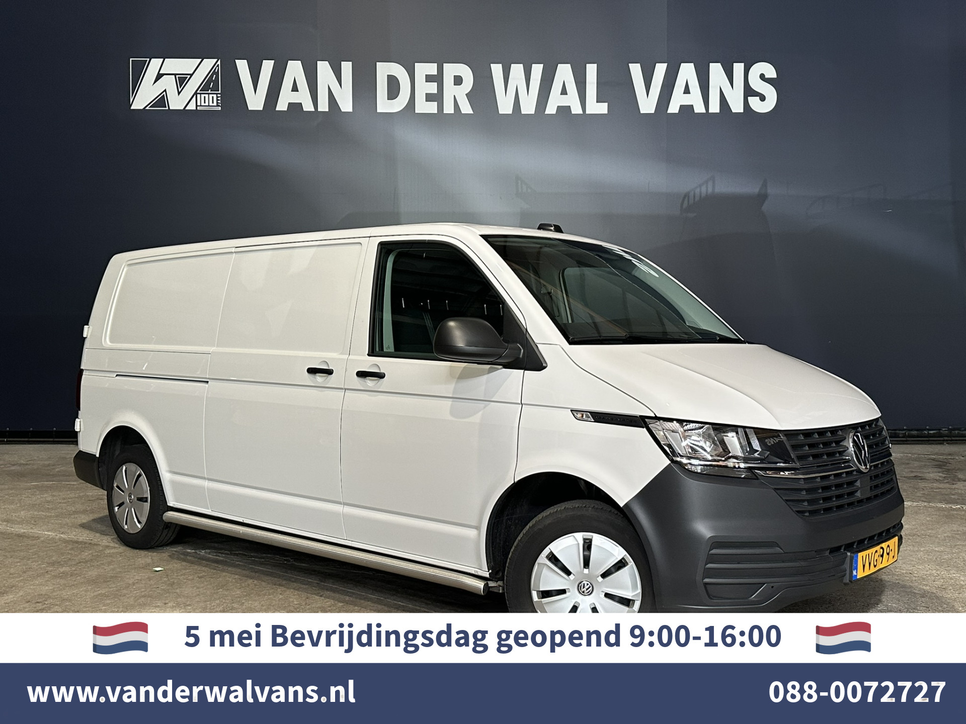 Volkswagen Transporter 2.0 TDI L2H1 Fabrieksgarantie Euro6 Airco | Apple Carplay | Trekhaak | Cruisecontrol Android Auto, Parkeersensoren, Sidebars, Bijrijdersbank