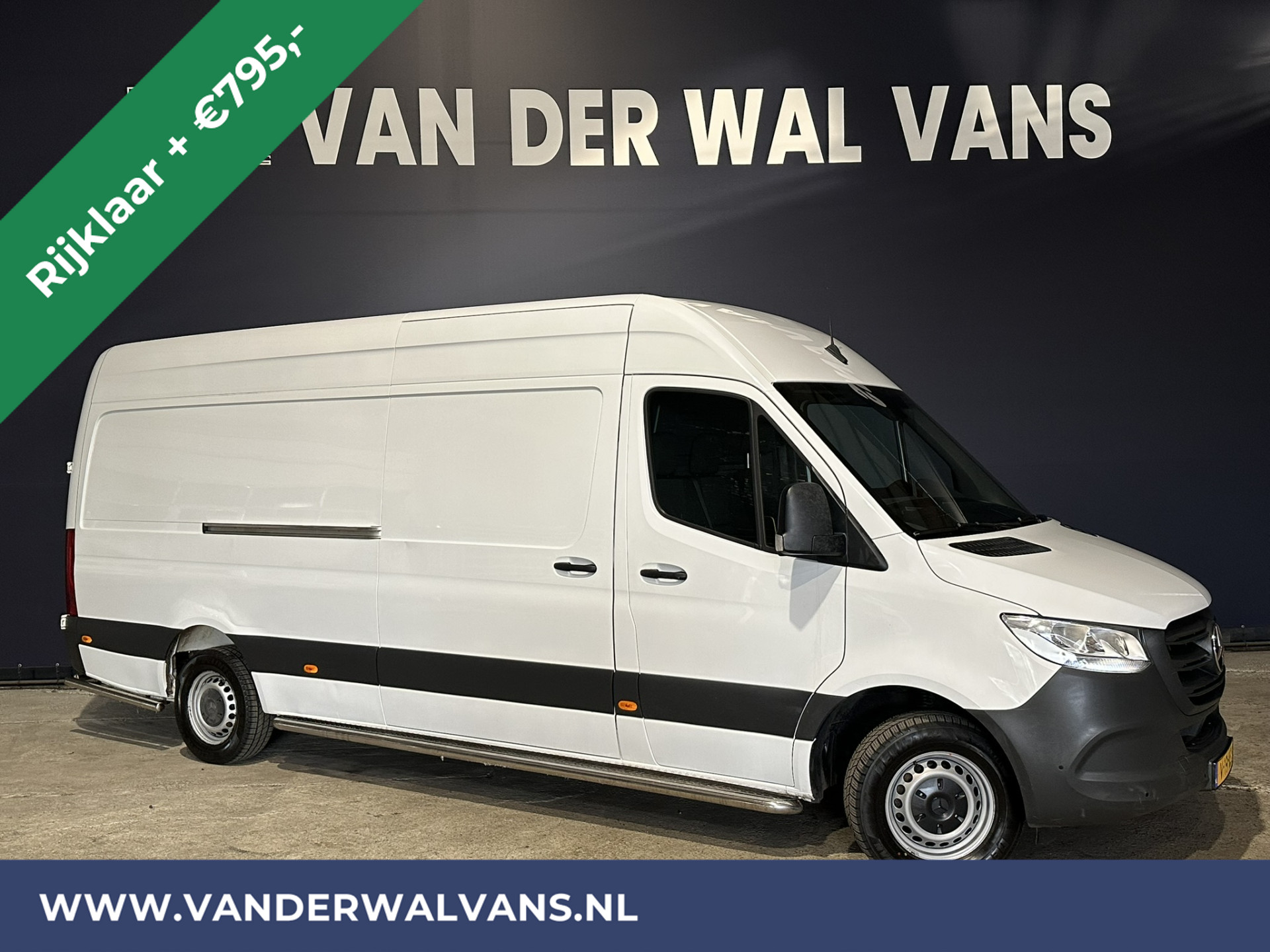 Mercedes-Benz Sprinter 314 CDI 143pk L3H2 Euro6 *Rijklaar* Airco | Camera | Sidebars | Apple Carplay | Android Auto Parkeersensoren, Bijrijdersbank