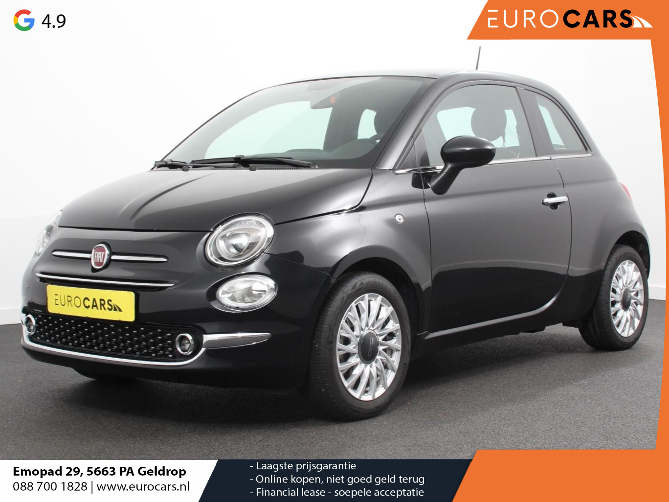 Fiat 500 1.0 Hybrid Dolcevita Finale Panorama dak Climate Control Cruise Control Navigatie Apple Carplay/Android Auto Dab Digitale Cockpit Parkeer Sensoren  Lichtmetalen Velgen Led
