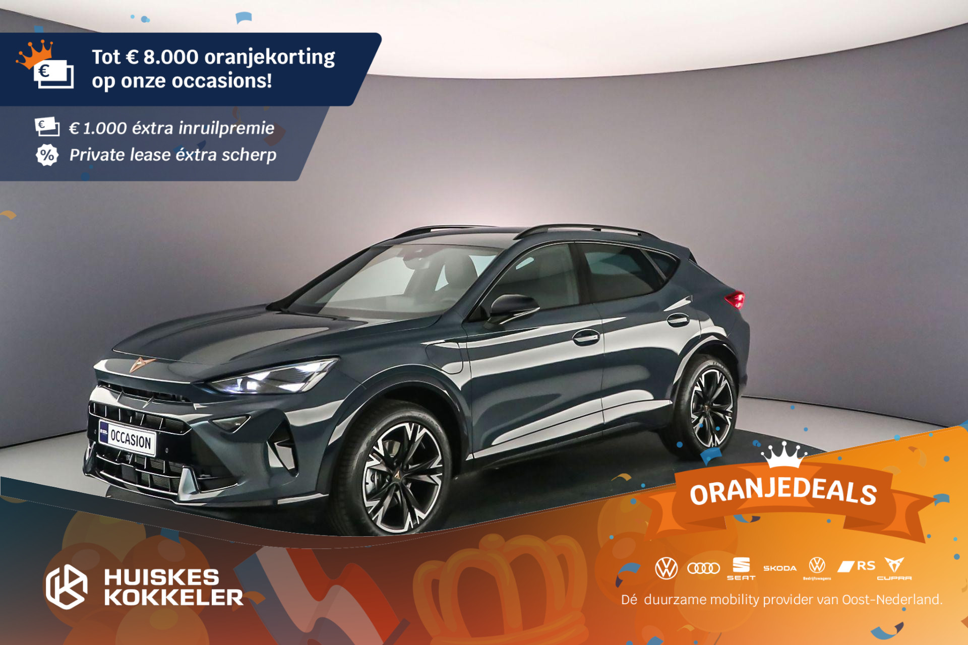 CUPRA Formentor Business 1.5 TSI eHybrid 204pk DSG Automaat Adaptive cruise control, Elektrische achterklep, Achteruitrijcamera, LED verlichting, Stuurwiel verwarmd, Parkeersensoren