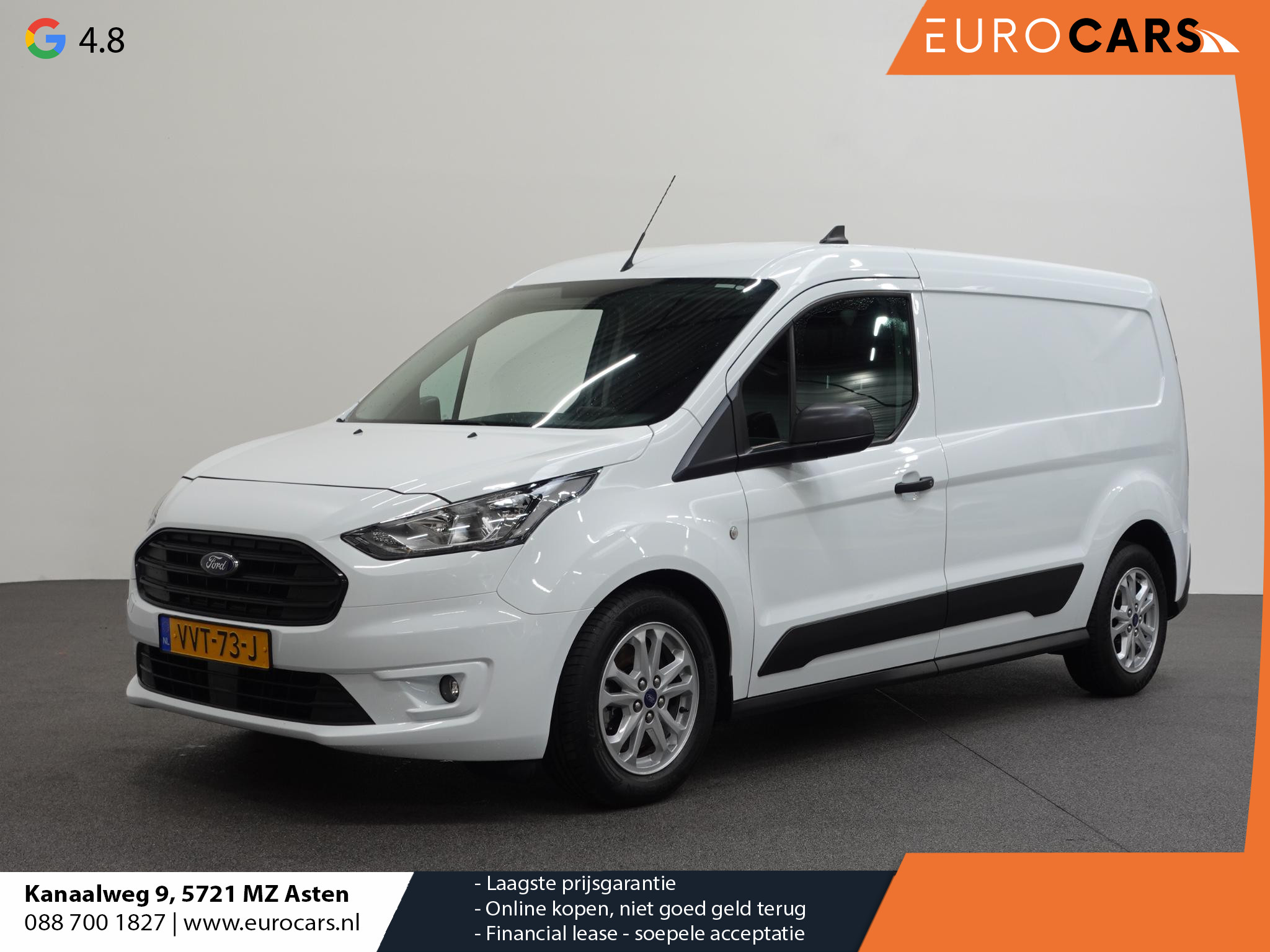 Ford Transit Connect 1.5 EcoBlue L2 Trend Automaat Navi Airco Parkeersensoren Cruise Control 3Zits Camera Trekhaak #