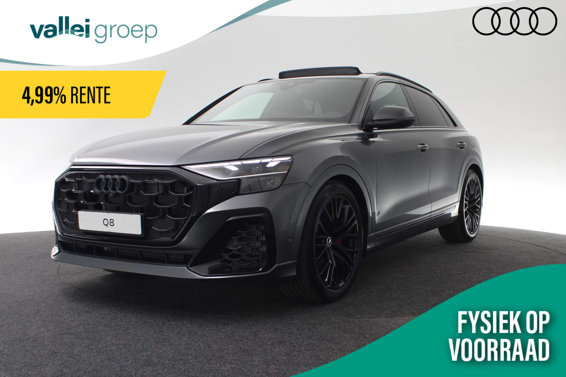 Audi Q8 Pro Line S 55 TFSI e 290 kW / 394 PK SUV 8 versn. | e-premie € 6.000,- | Bang & Olufsen premium | 22 inch | Panoramadak | Trekhaak | Zwart optiek