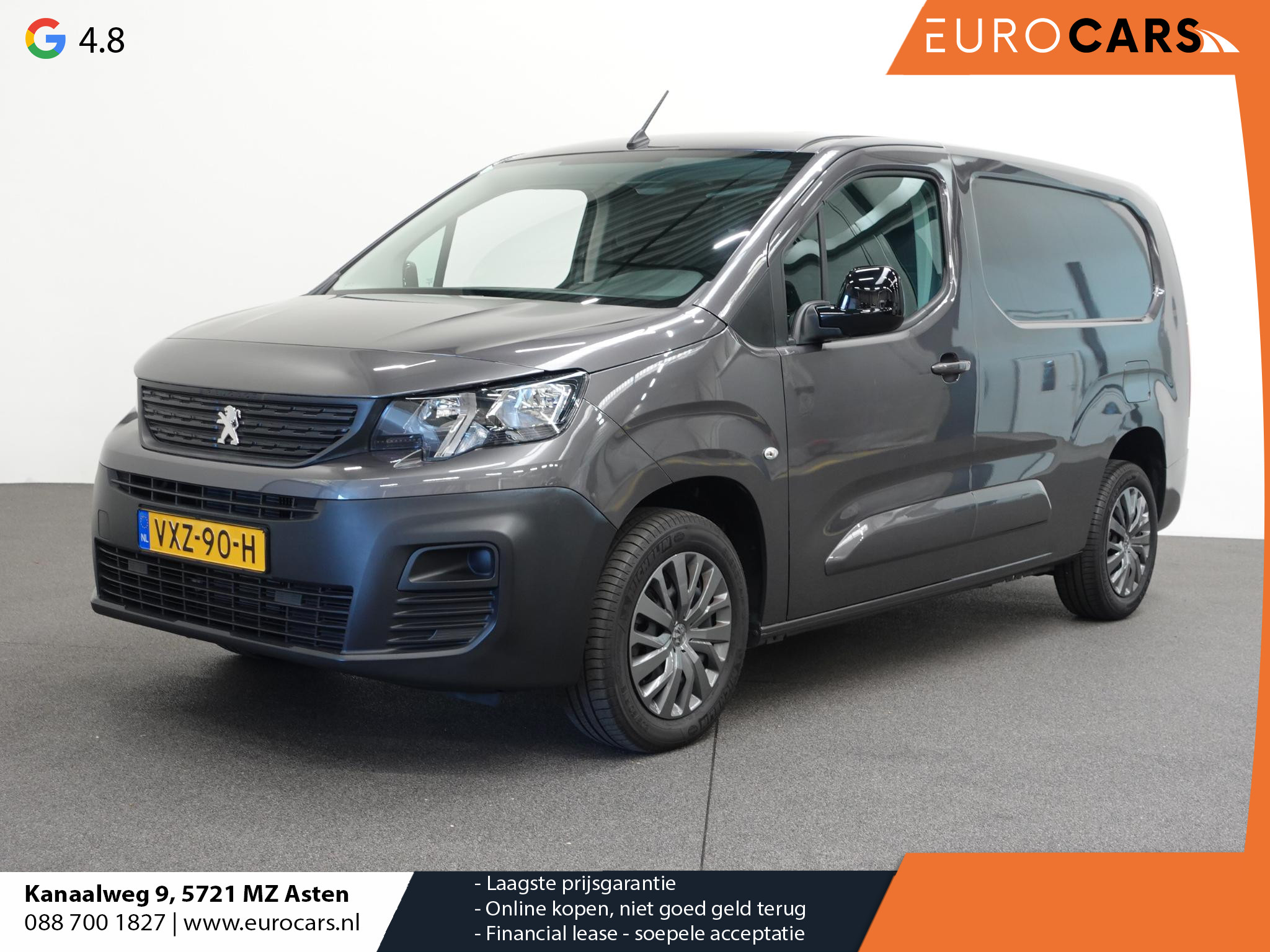 Peugeot Partner 1.5 L2 Trekhaal Cruise control Airco Parkeersensoren 3-zits Apple Carplay / Android Auto Euro6