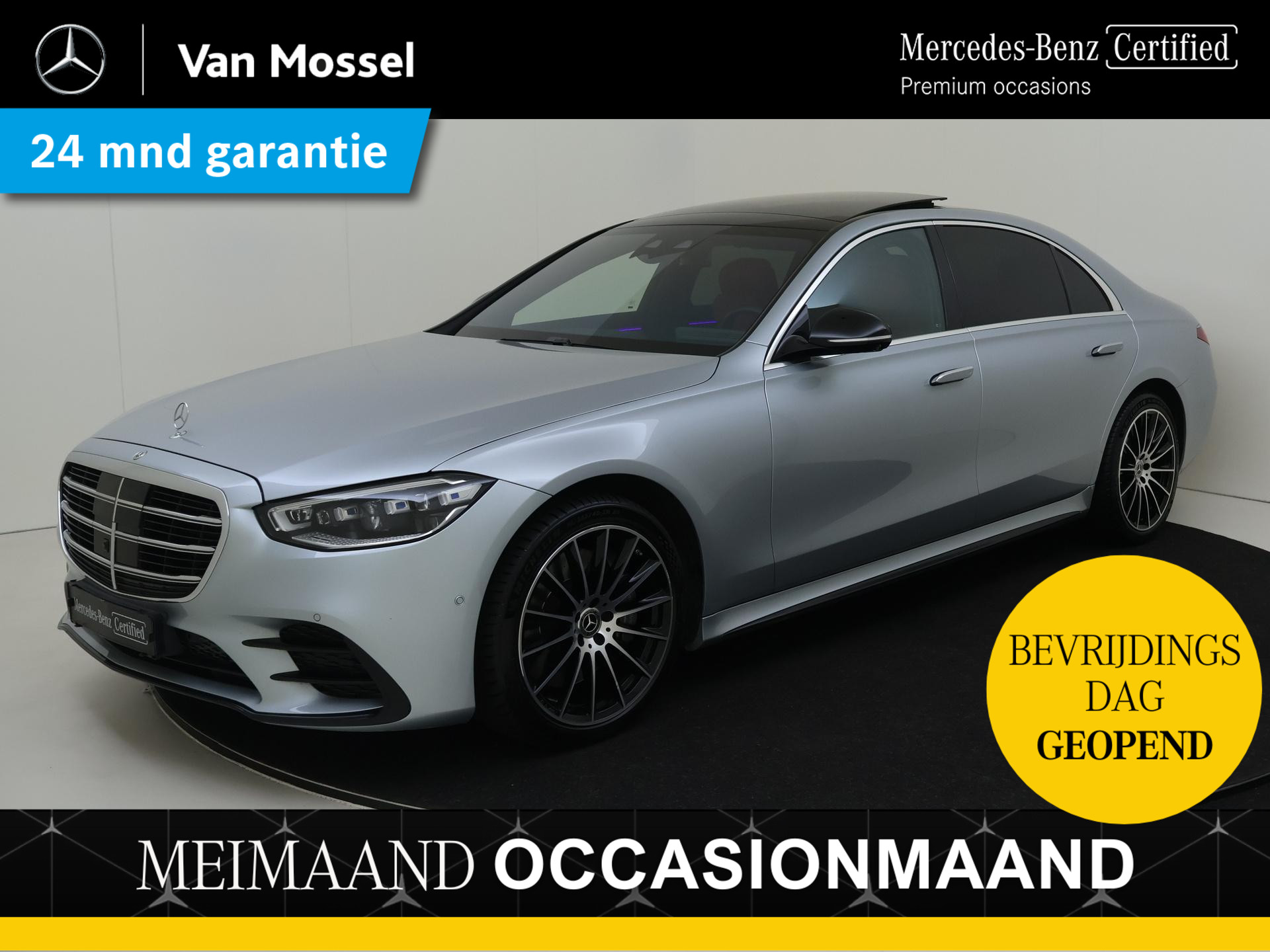 Mercedes-Benz S-Klasse 500 4MATIC Lang AMG Line /Panoramadak /HUD /Rijassistentiepakket /Nappa /Burmester 3D