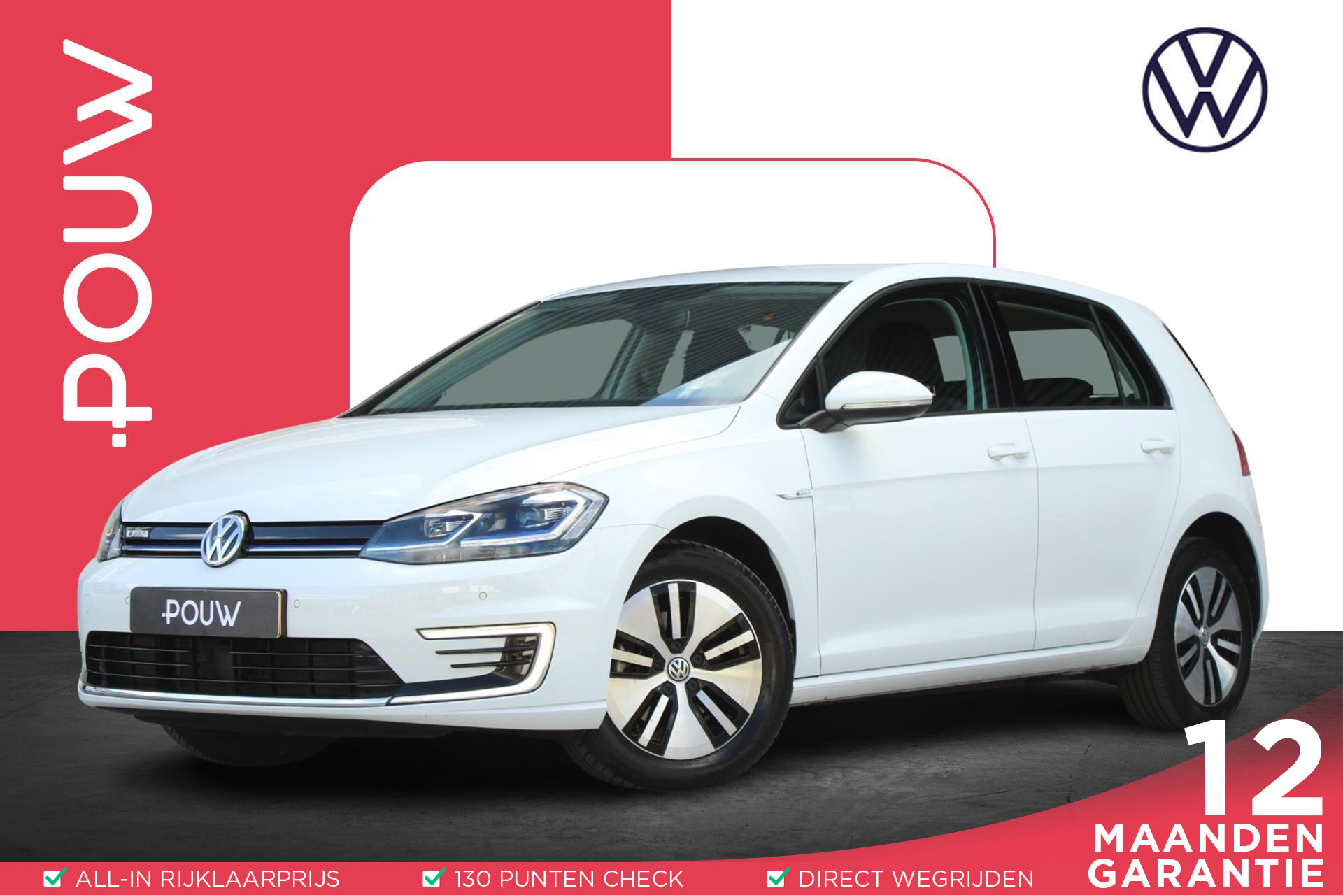 Volkswagen e-Golf 136pk E-DITION 2020 38kW/h | SoH 97% | Navigatie | Parkeersensoren