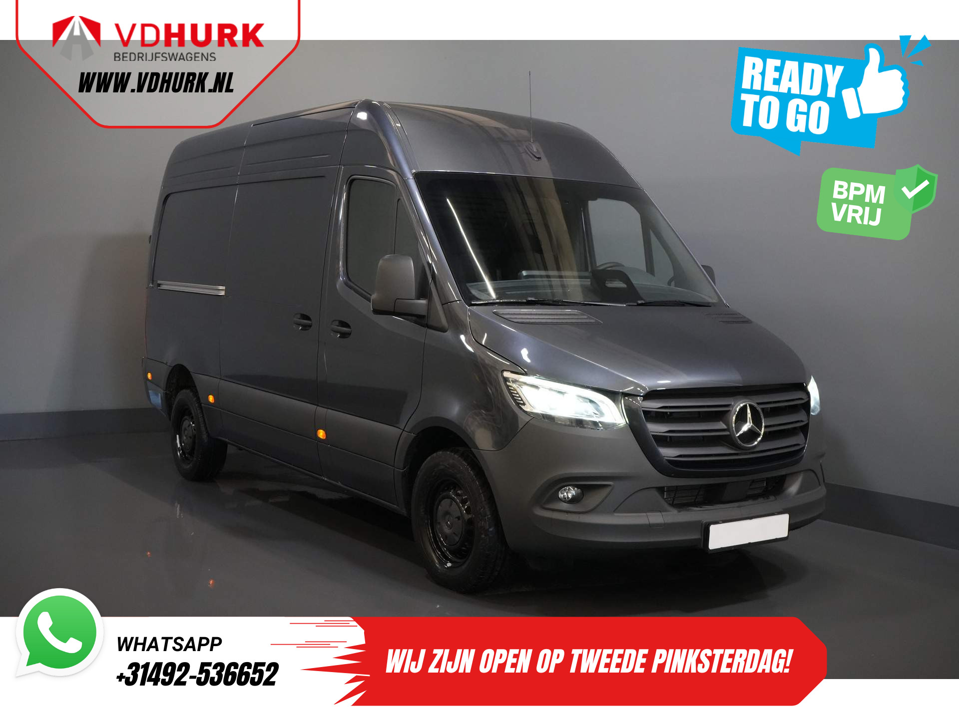Mercedes-Benz Sprinter 319 Aut. L2H2 BPM VRIJ Select LED/ 3.5t Trekverm./ Gev.Stoel/ Camera/ Cruise
