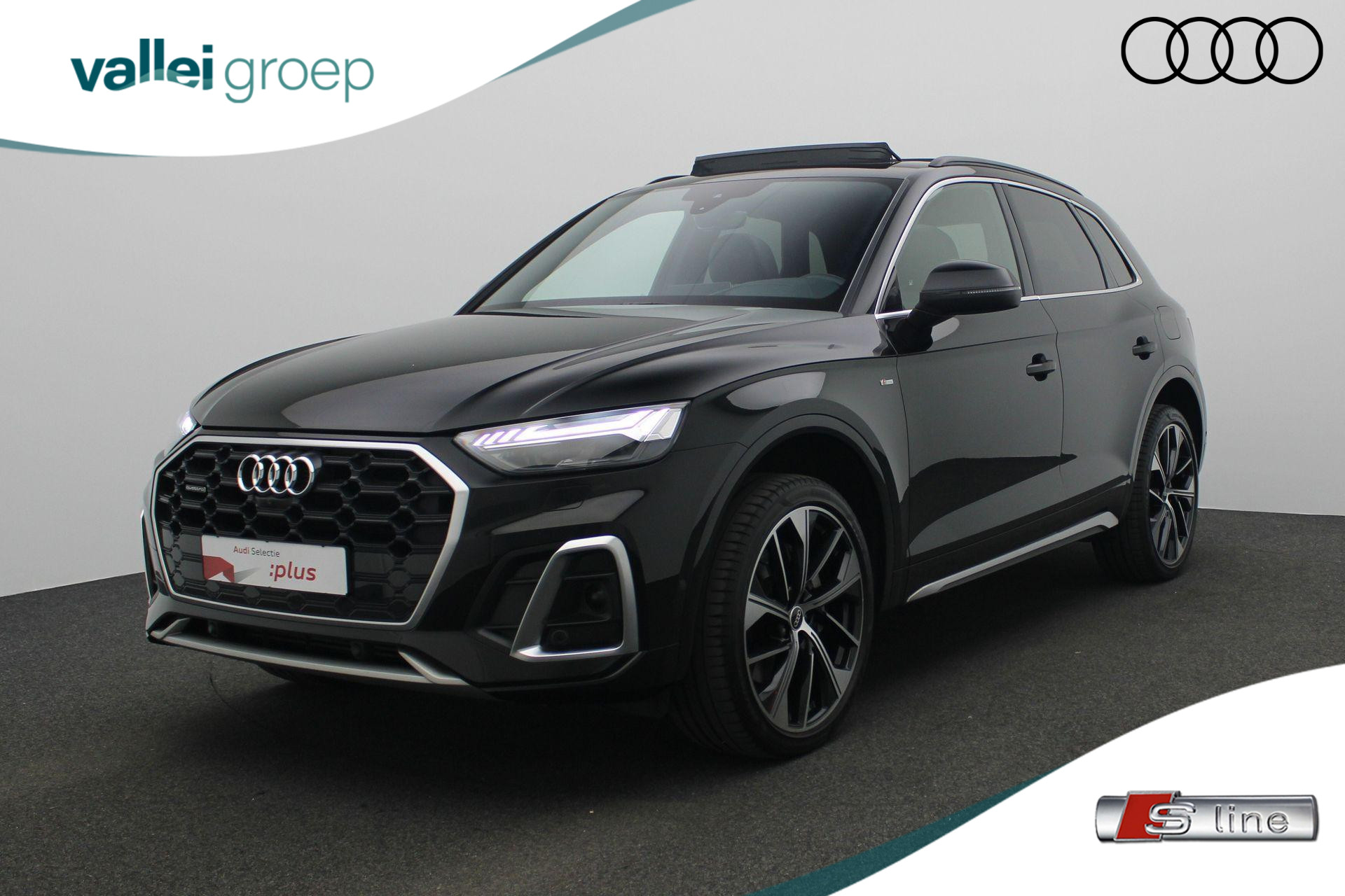 Audi Q5 55 TFSI e 367 pk S-tronic S edition / S-Line | Panoramadak | Rondomzicht camera | Bang & Olufsen | Head-up display | Matrix LED