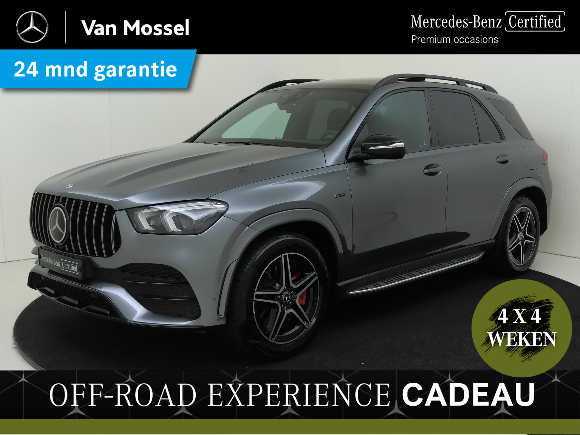 Mercedes-Benz GLE 350 de 4MATIC Premium Plus / Stoelverwarming / 360Graden-Camera / Panaroma-schuifdak / Memory-Stoelen /Trekhaak / Night-Pakket / Burmester-geluidsysteem /