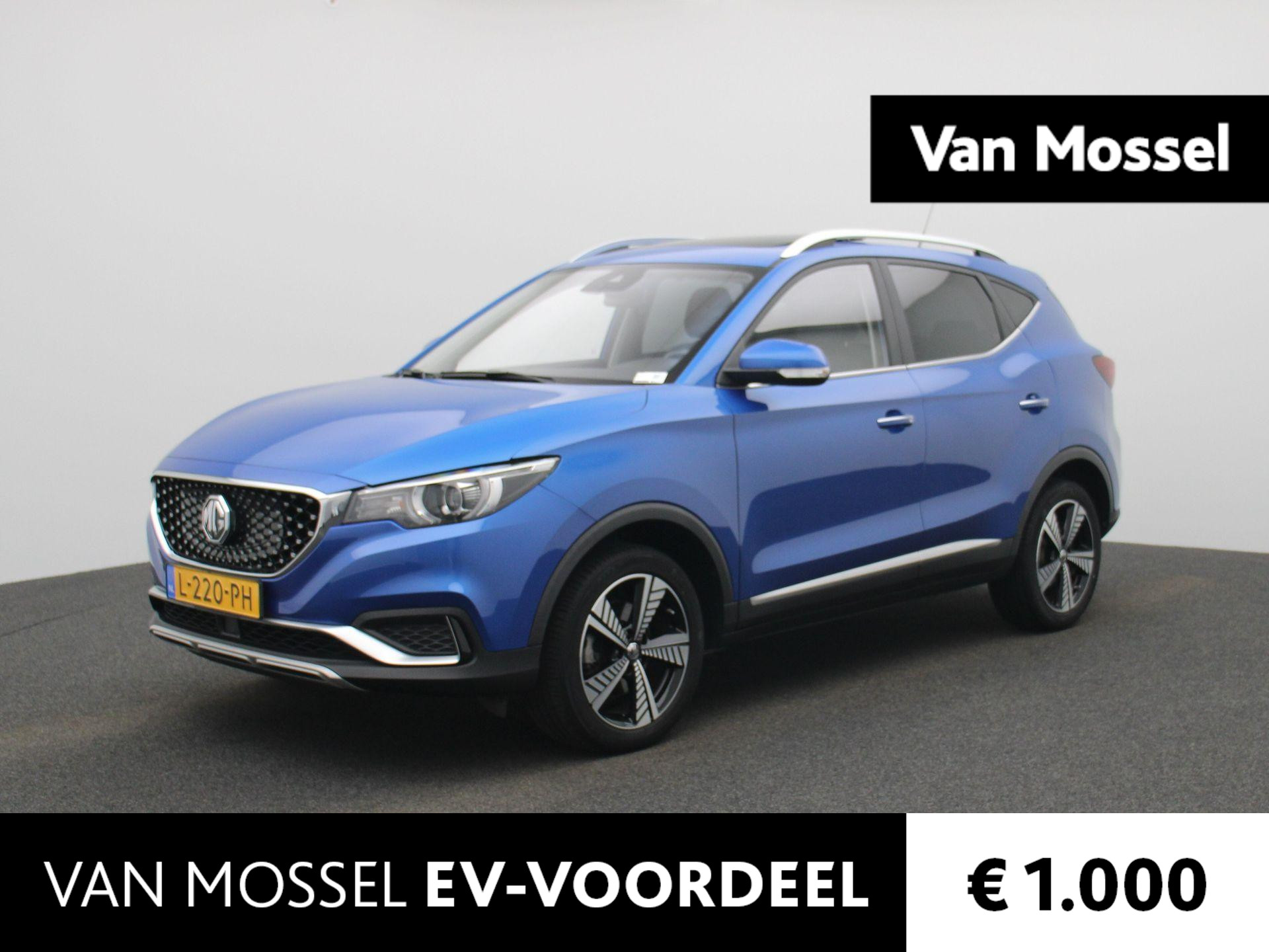 MG ZS-EV Luxury 45 kWh PANORAMADAK | LEDEREN BEKLEDING | ELEKTRISCHE STOELEN | NAVIGATIE | ADAPTIEVE CRUISE | STOELVERWARMING | AIRCO | APPLE CARPLAY | CAMERA | DAB | LED |