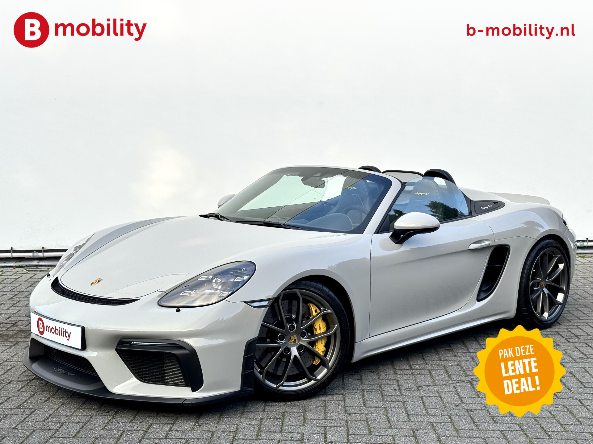 Porsche 718 Spyder 4.0 421PK NL auto 1e eig. Ceramic Sport Chrono Carbon Memory Burmester | Apple CarPlay | PDLS Plus | Adaptieve Sportstoelen | Keramische schijven (PCCB)