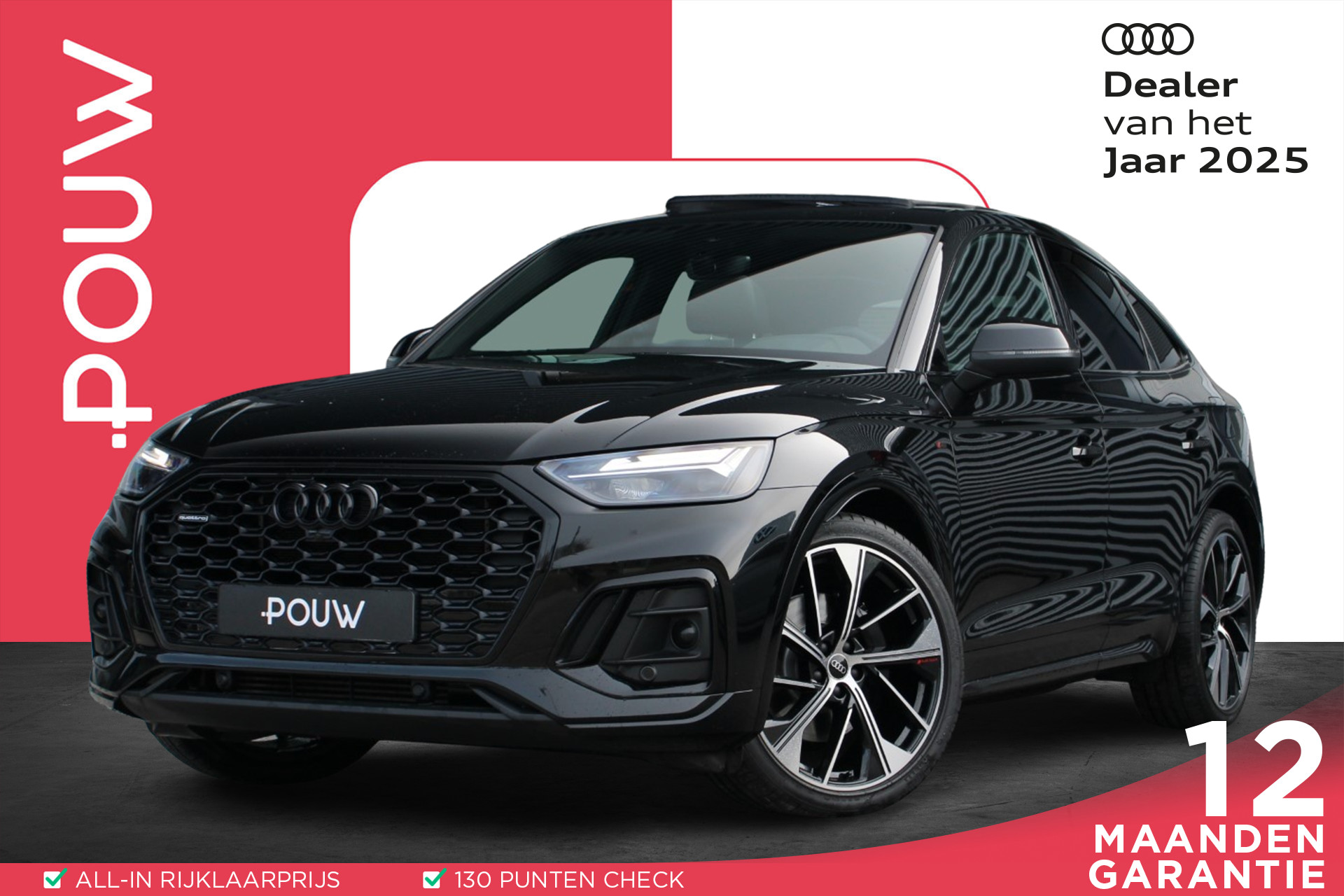 Audi Q5 Sportback 50 TFSIe S Edition | Panoramadak | Luchtvering | Achteruitrijcamera | AppleCarplay/Android-auto | Keyless-entry | Stoelverwarming | Grootlicht assistent |
