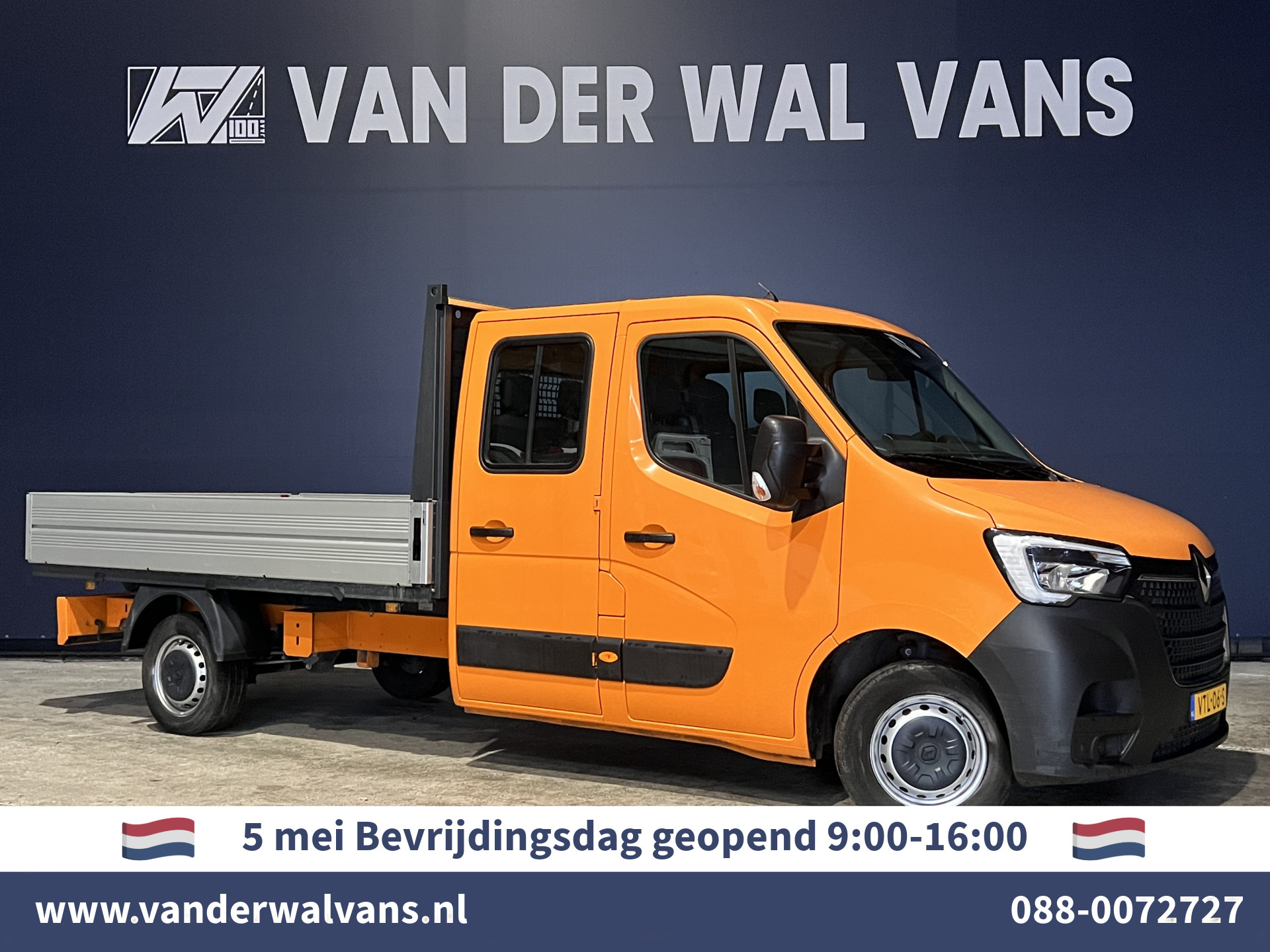 Renault Master 2.3 dCi 135pk *RIJKLAAR* Pick up Open laadbak Dubbele cabine Euro6 Airco | 7-Zits | 2500kg Trekhaak Bluetooth-telefoonvoorbereiding