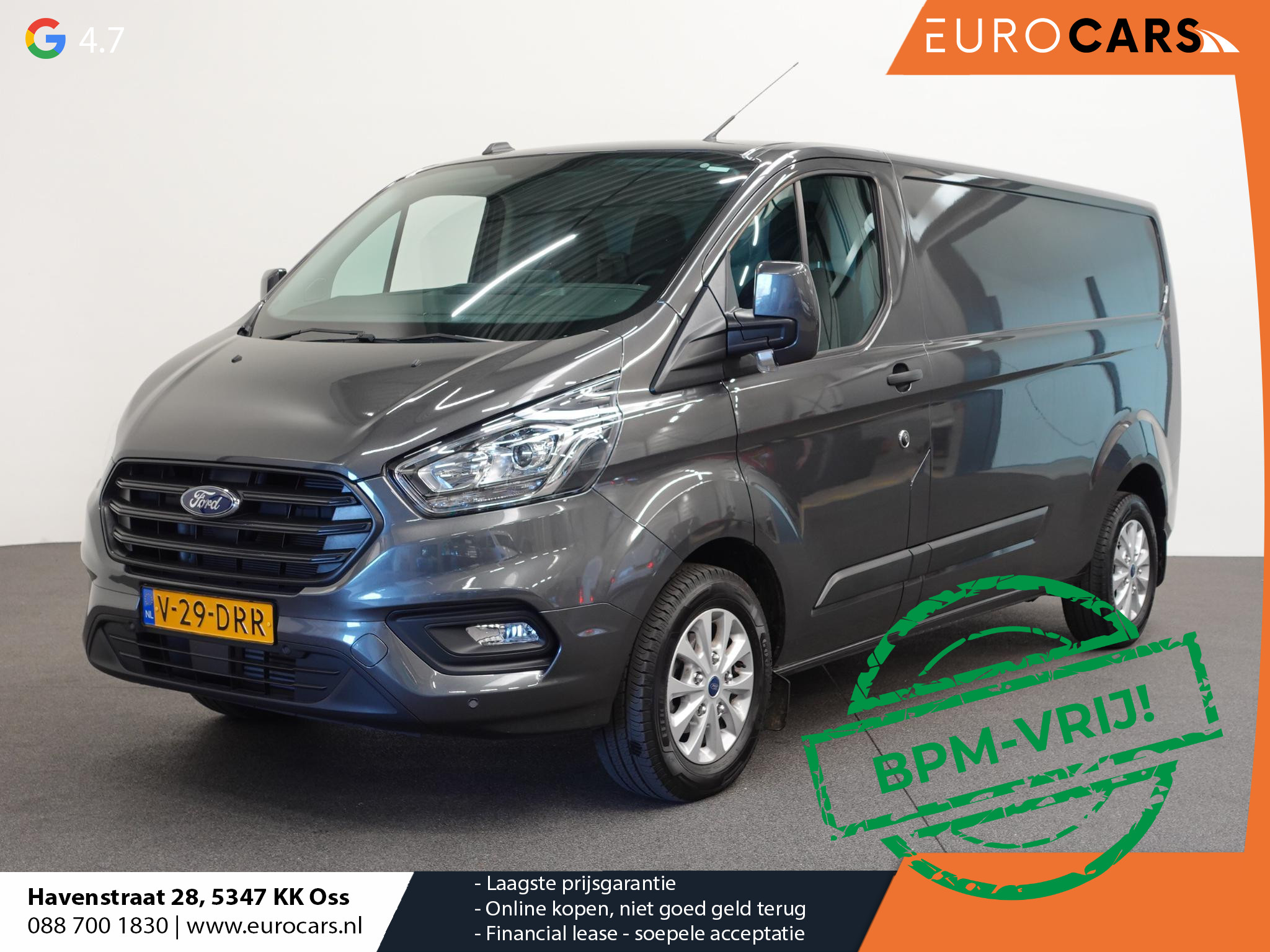Ford Transit Custom 300 2.0 TDCI 130pk L2H1 Trend Automaat Airco Navigatie Cruise control Camera Parkeersensoren Trekhaak Betimmering Laadruimte