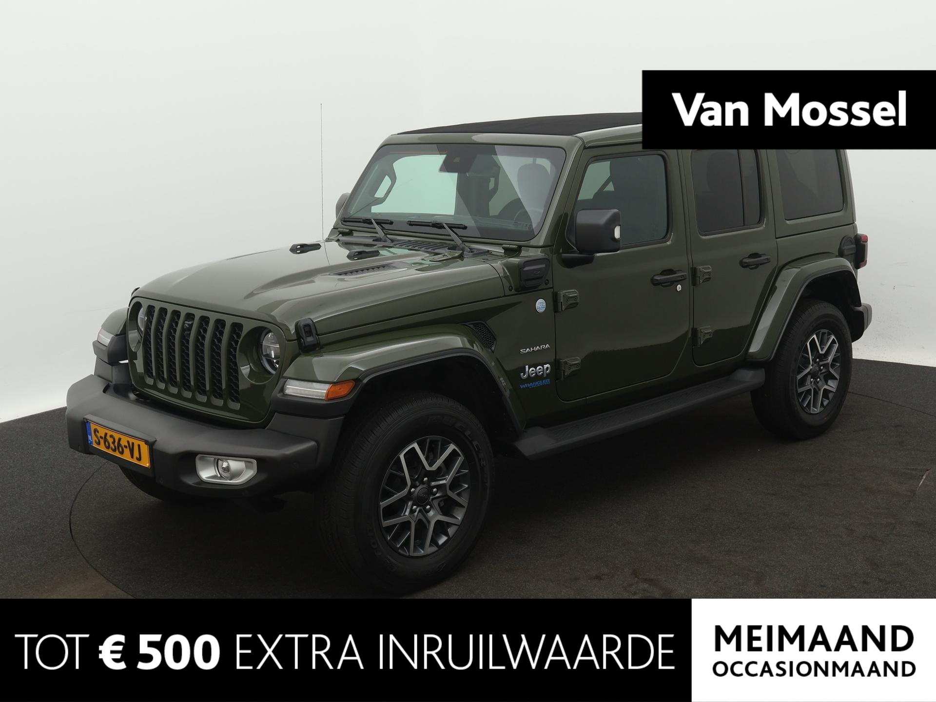 Jeep Wrangler Unlimited 4xe 380 Sahara | Navigatie | Stoel/stuurverwarming | Cruise Controle | Apple Carplay/Android Auto | Lederen bekleding |