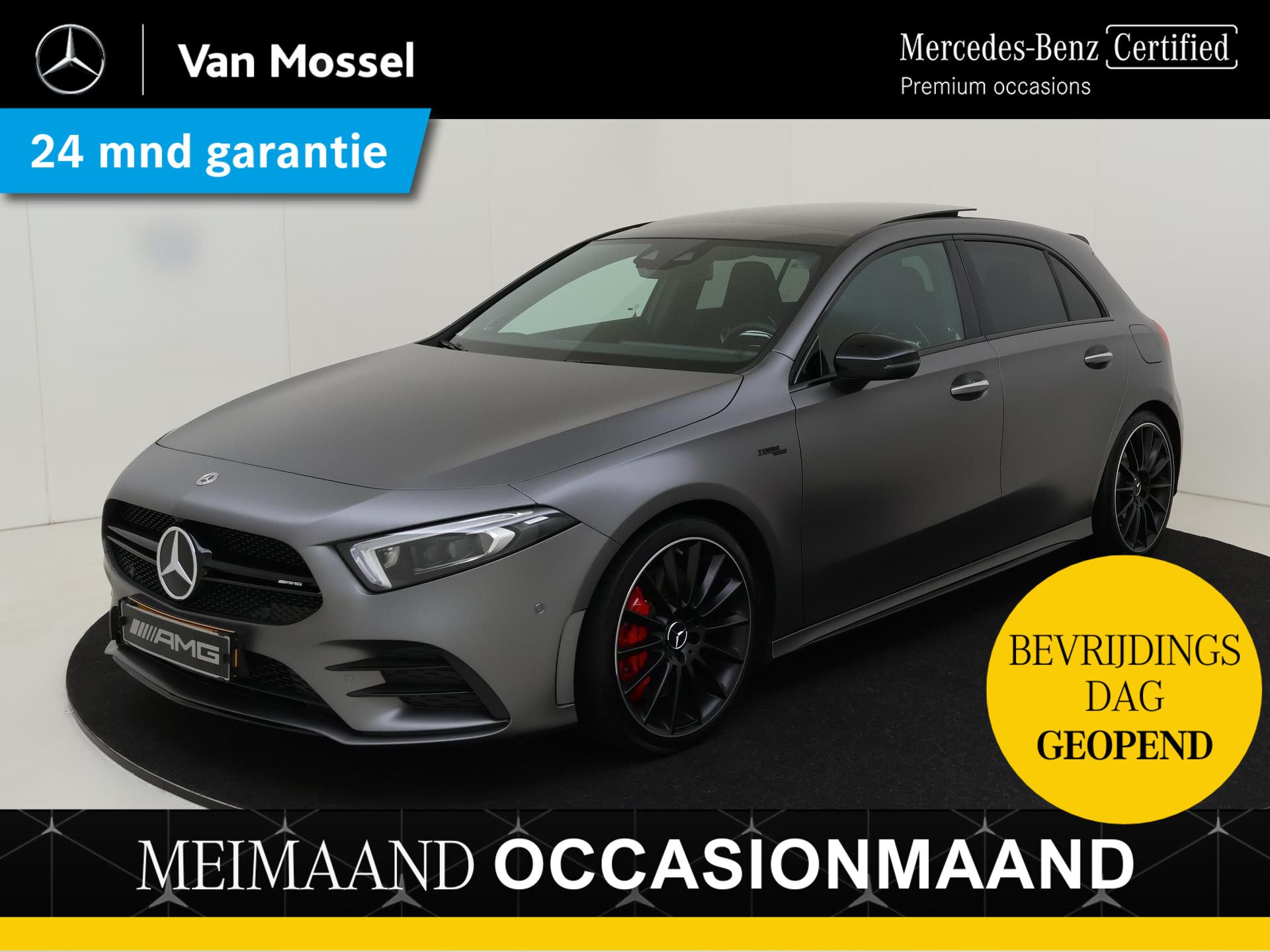 Mercedes-Benz A-Klasse A35 AMG 4MATIC Night Pakket 1+2 / Performance Stoelen/ Burmester/ Front PPF / Panoramadak