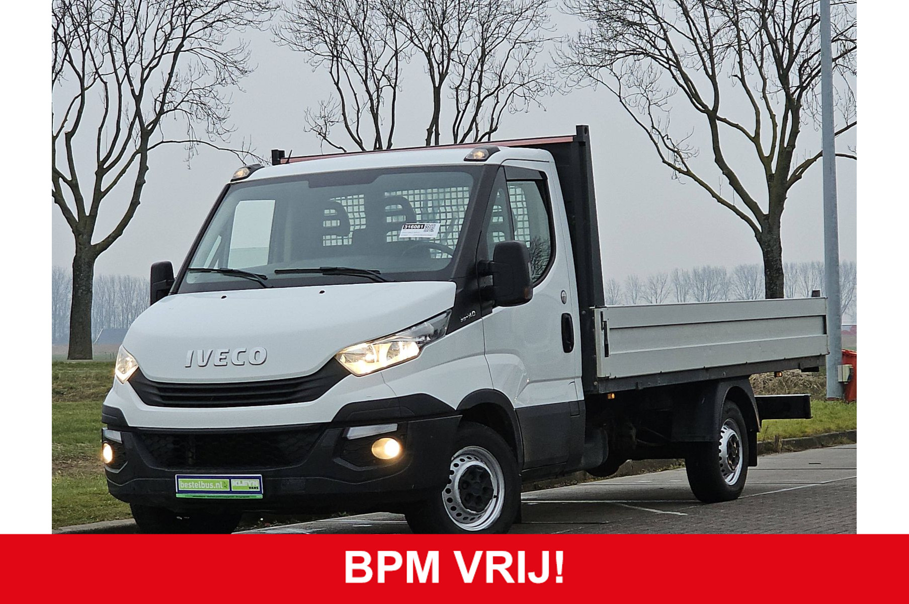 Iveco Daily 35S14 Open Laadbak, Lang, Trekhaak, Airco, Cruise, Euro 6, 140 PK!