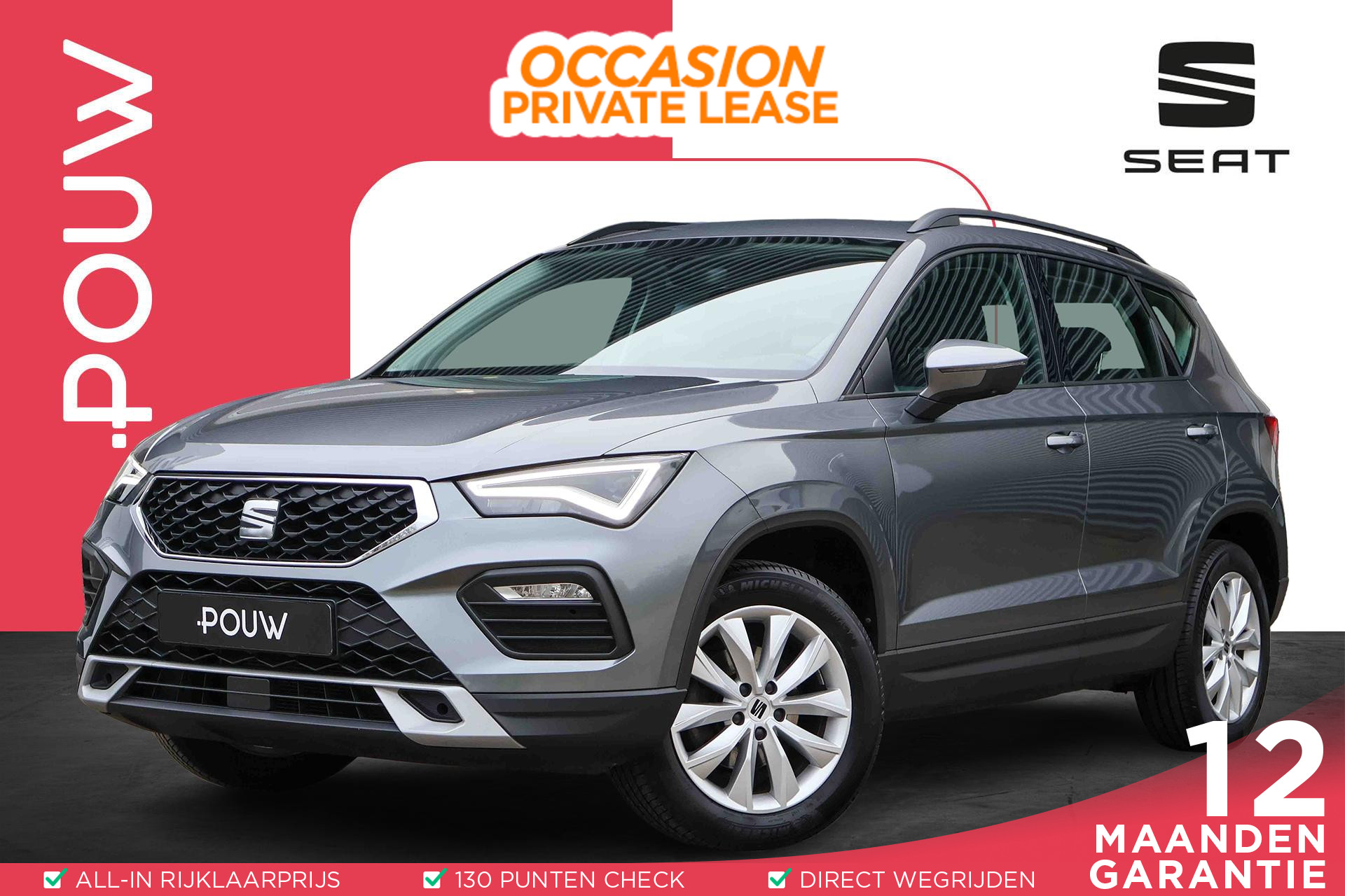 SEAT Ateca 1.0 TSI 110pk Style | Trekhaak | Navigatie | Apple CarPlay/ Android Auto | Parkeersenoren Achter