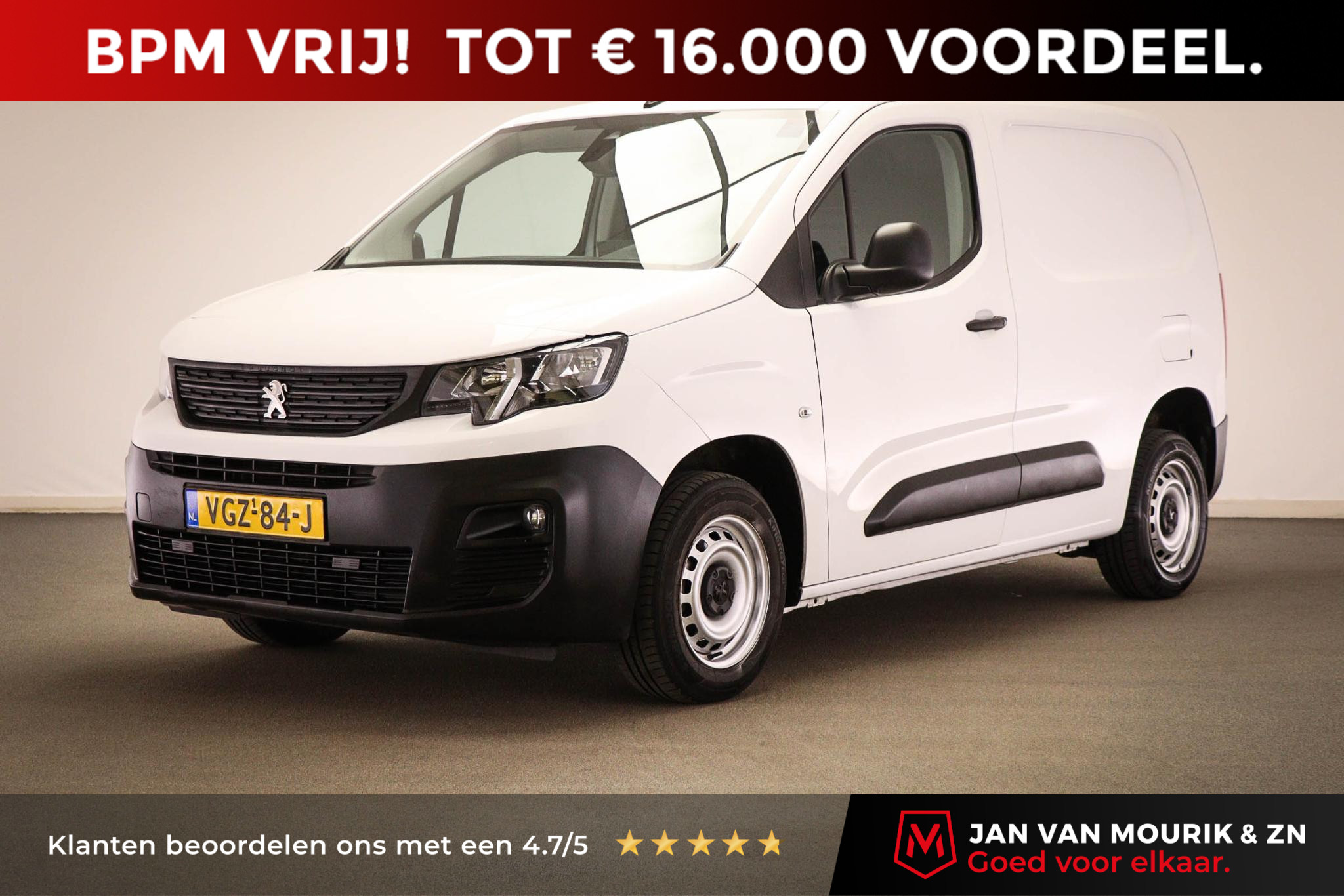 Peugeot Partner 1.5 BlueHDI Premium | AIRCO | CRUISE | APPLE | PDC | TREKHAAK | GROOT SCHERM