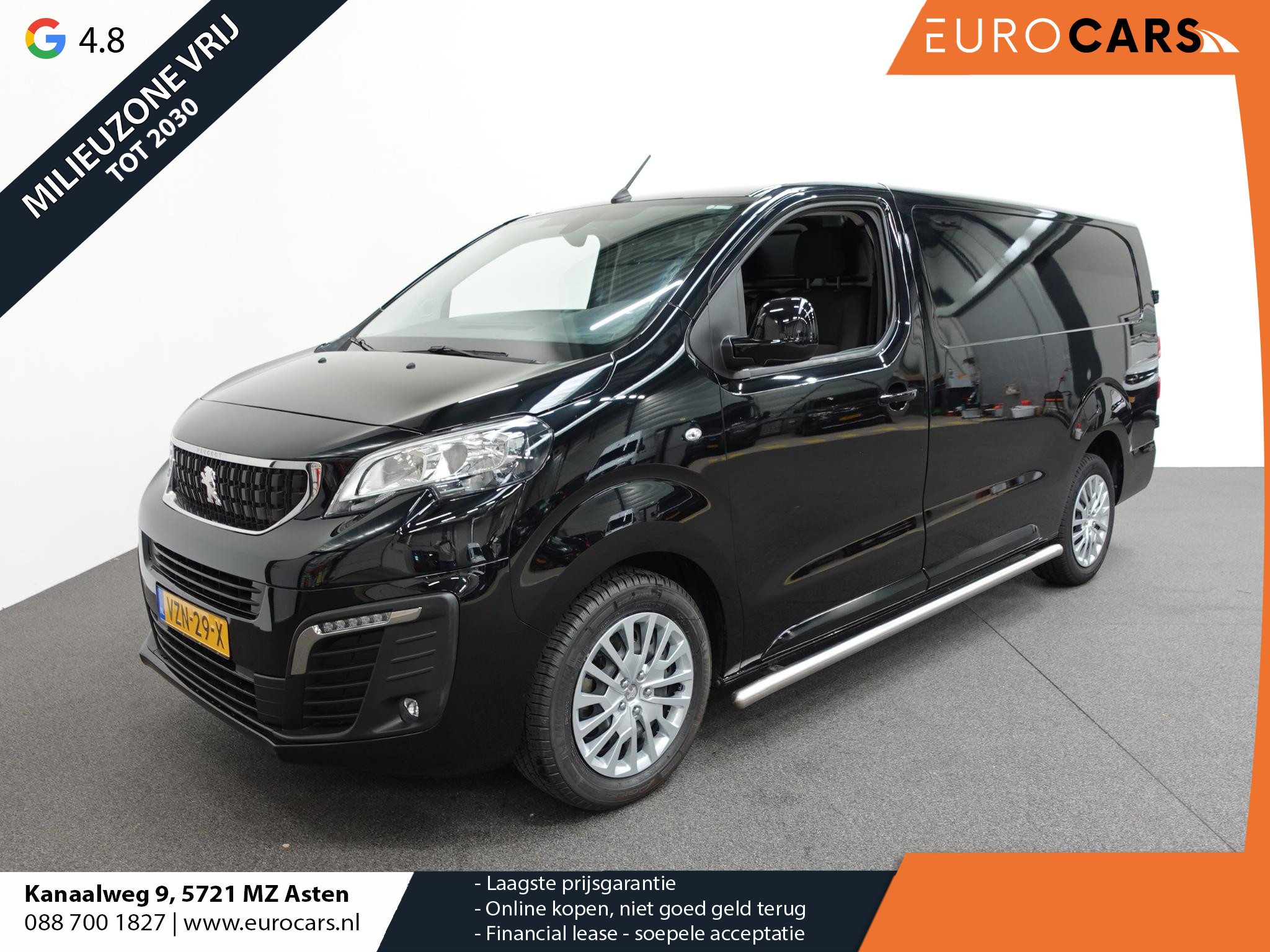 Peugeot Expert 2.0 BlueHDI 145PK L3 Airco Bluetooth Navigatie Trekhaak Side bars