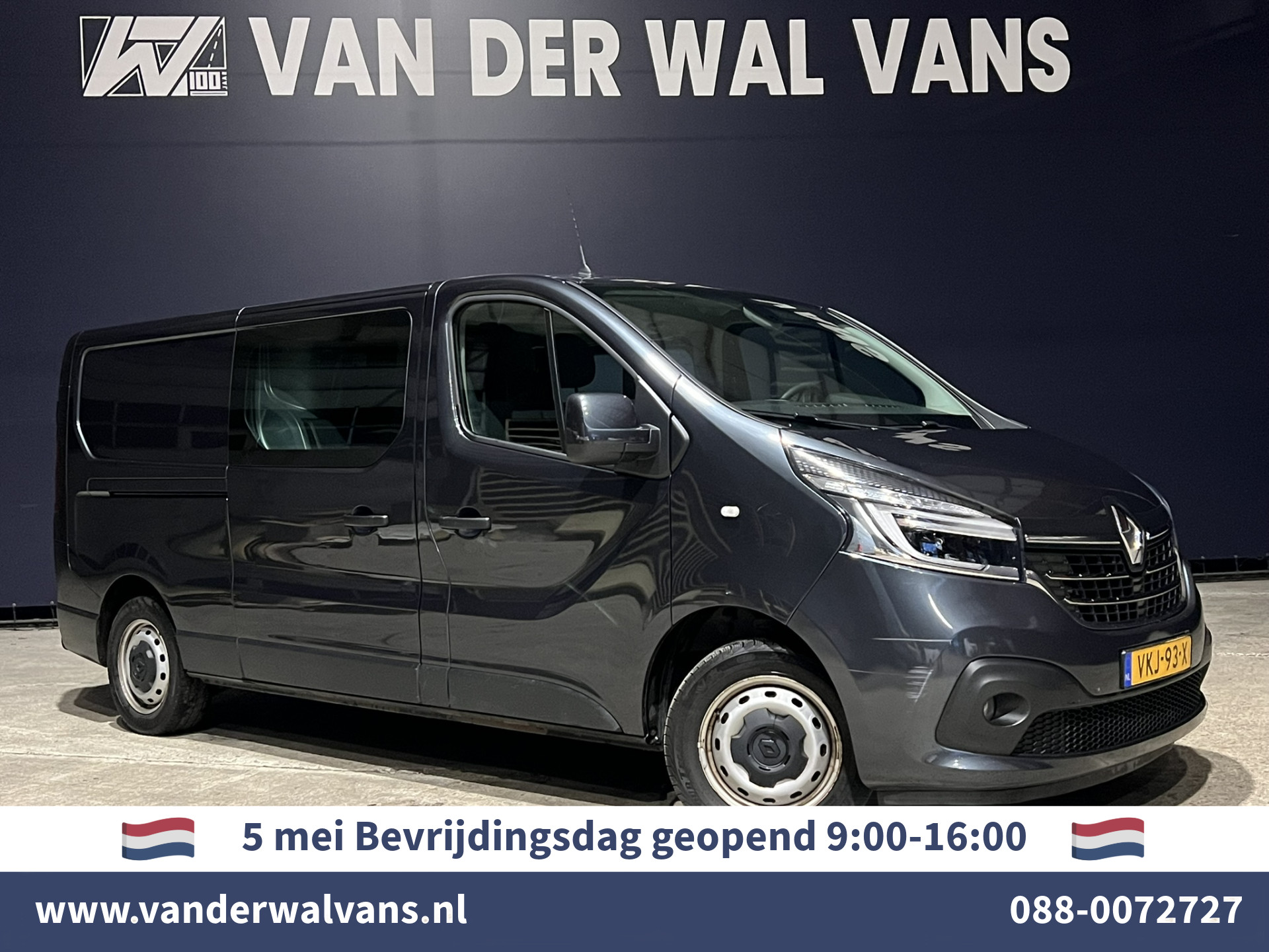 Renault Trafic 2.0 dCi 120pk L2H1 Dubbele Cabine Euro6 Airco | 6-Zits | Navigatie | 2x zijdeur | LED | Camera Cruisecontrol, Parkeersensoren, Trekhaak
